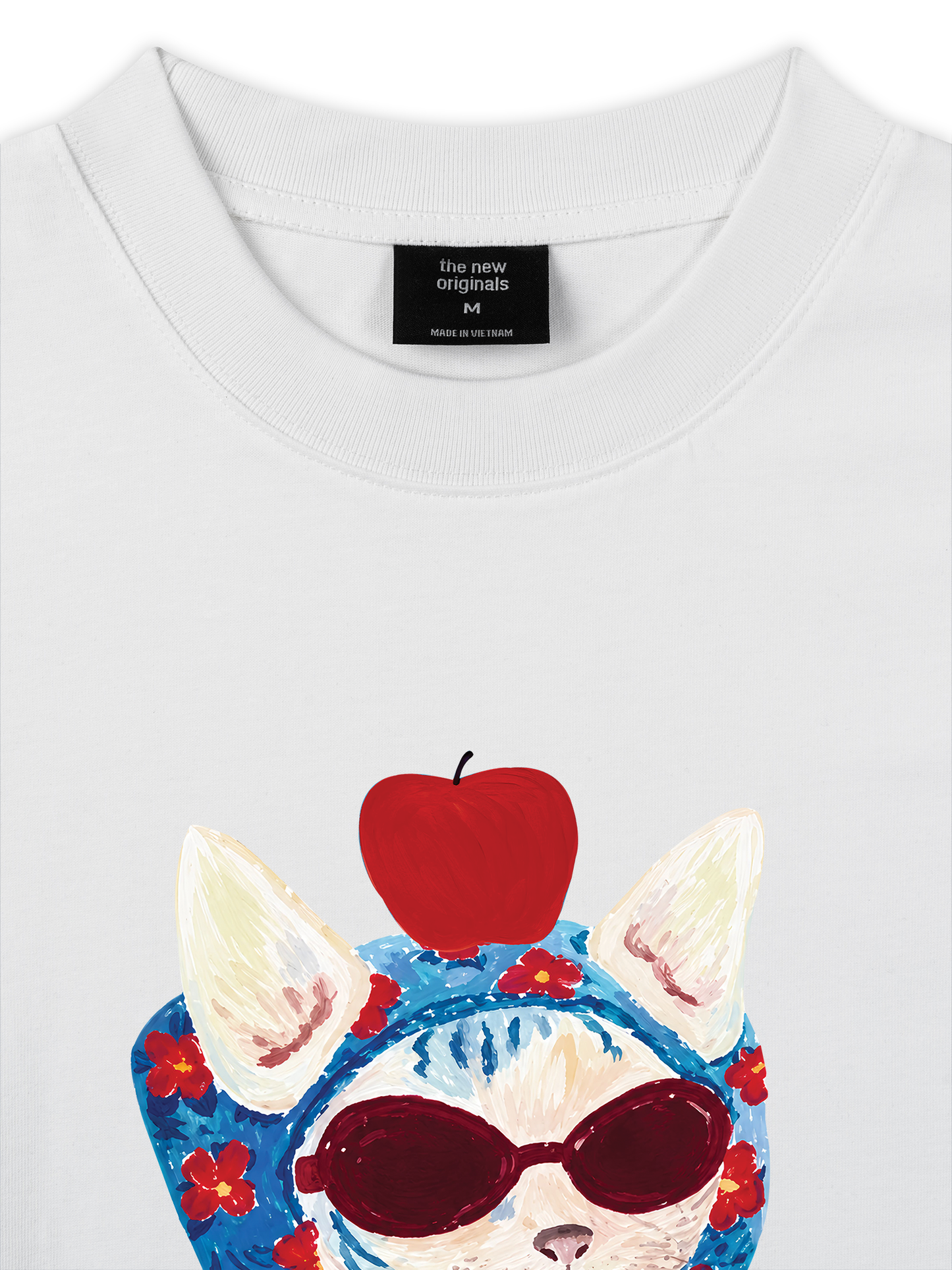Áo Thun Relaxed Fit Kitten Day Meow With Apple