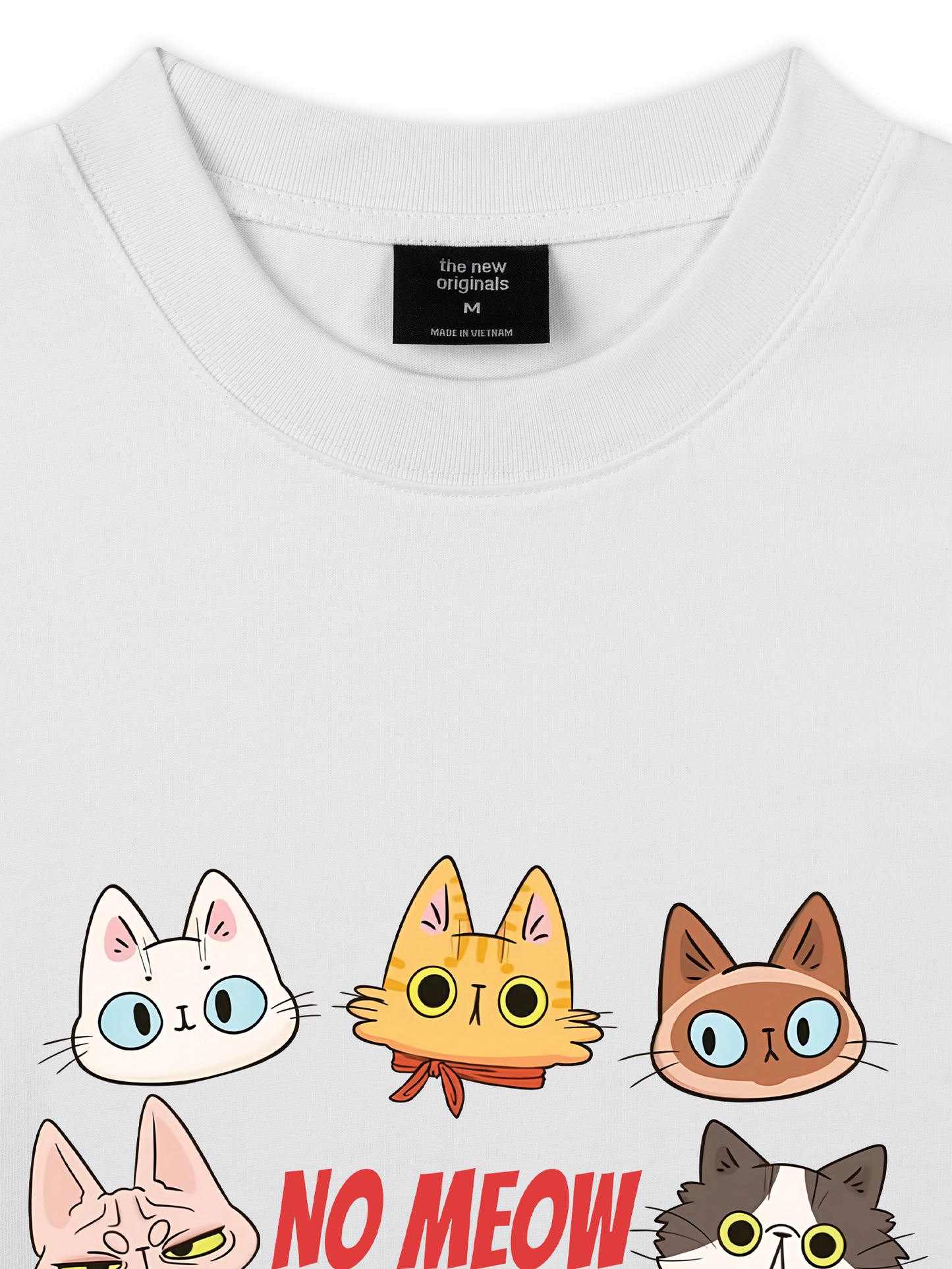 Áo Thun Relaxed Fit Animal Mood No Meow No Life