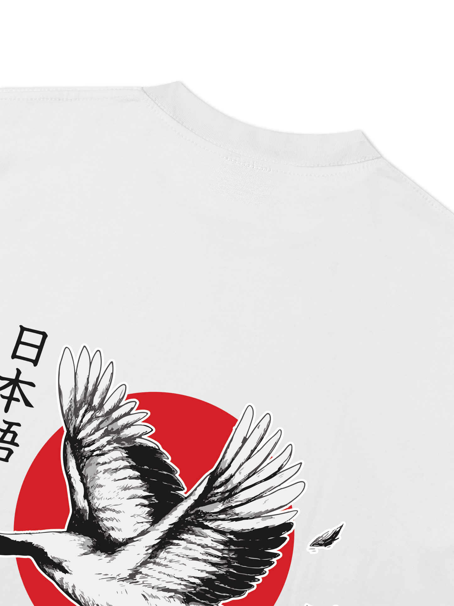 Áo Thun Relaxed Fit Japan Spirit Red Crowned Crane
