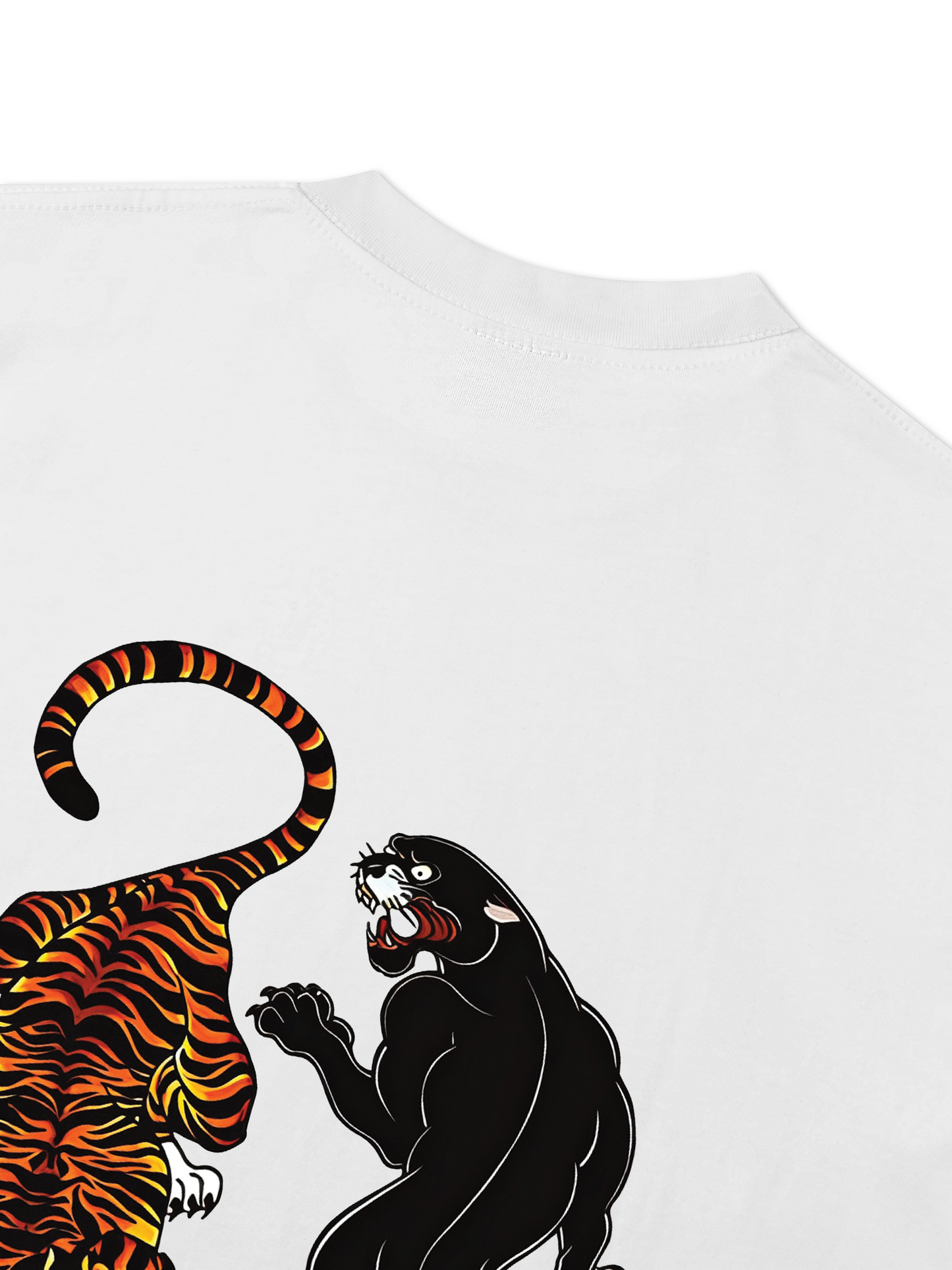 Áo Thun Relaxed Fit Japan Spirit Tiger And Black Panther