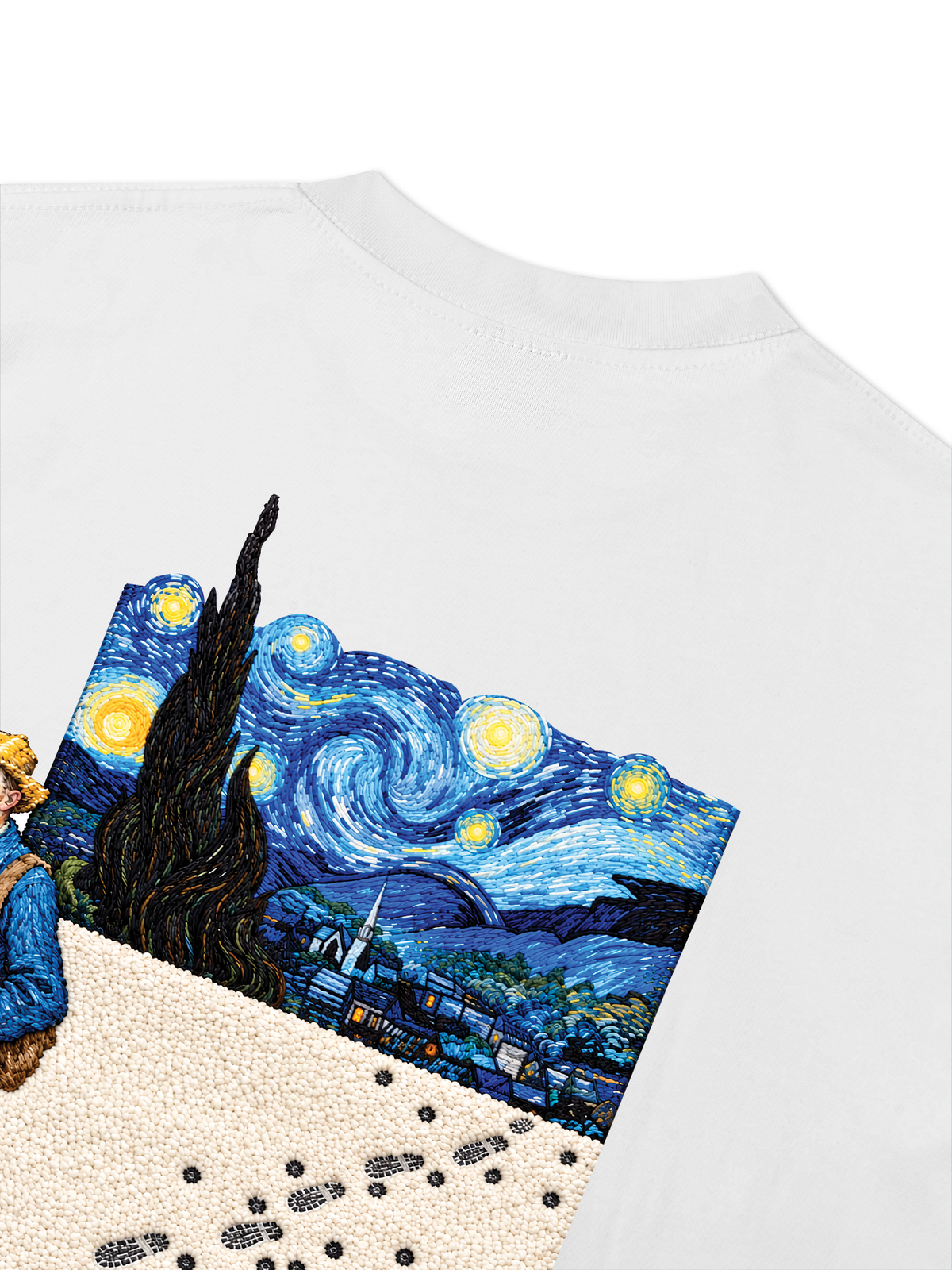 Áo Thun Relaxed Fit Vincent Van Gogh Stary Night