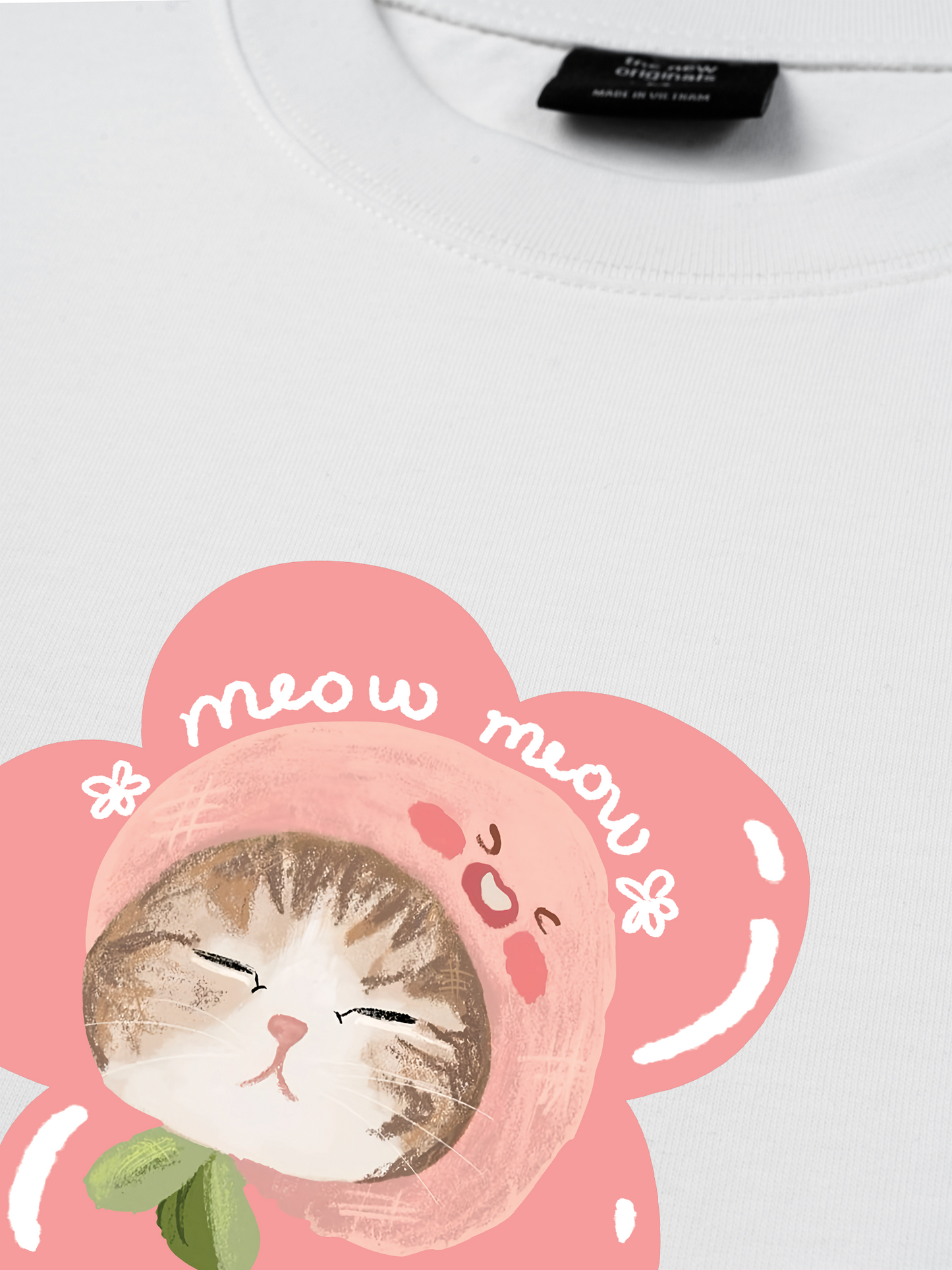 Áo Thun Relaxed Fit Flower Cat