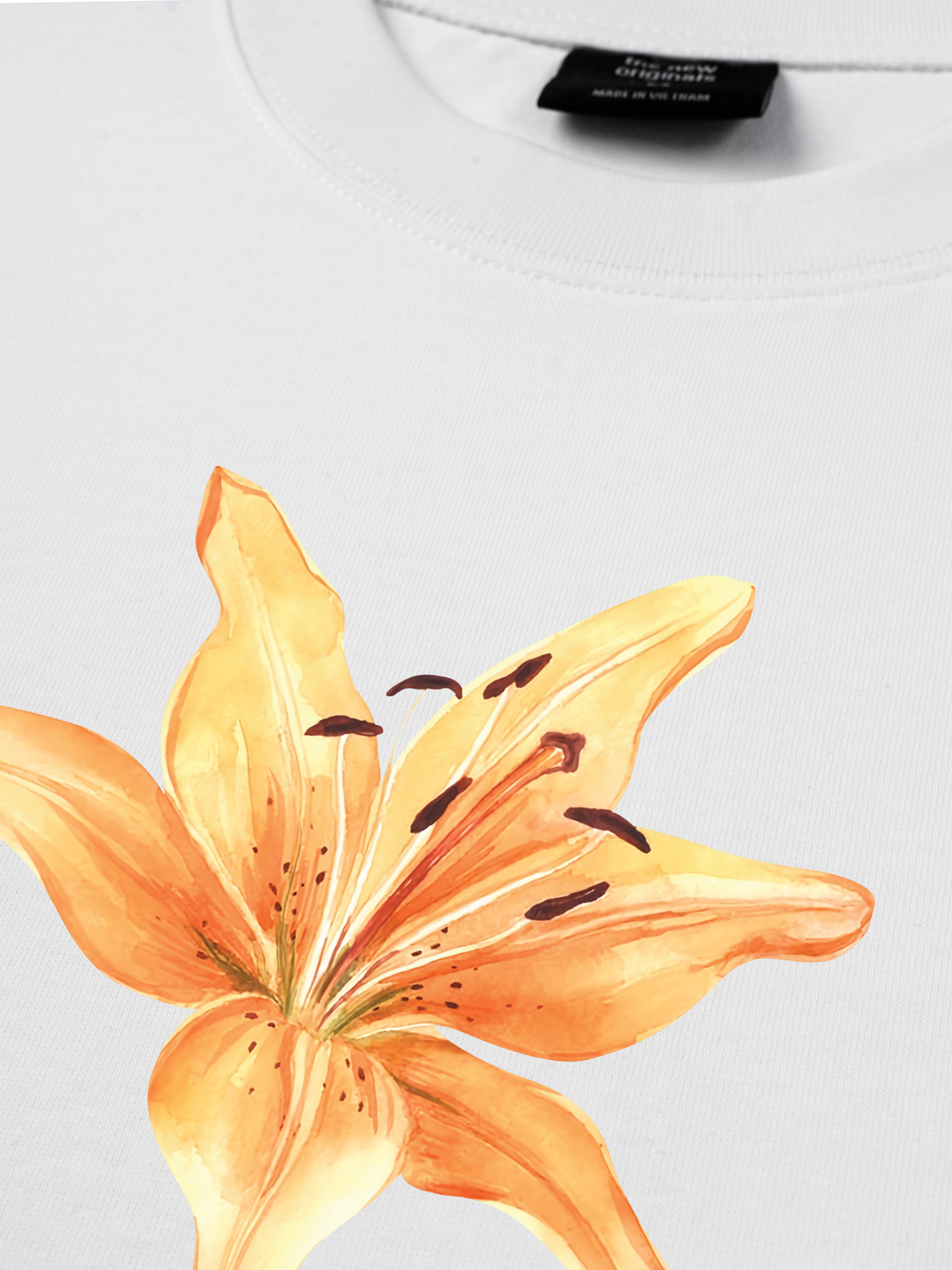 Áo Thun Relaxed Fit Yellow Lily Flower
