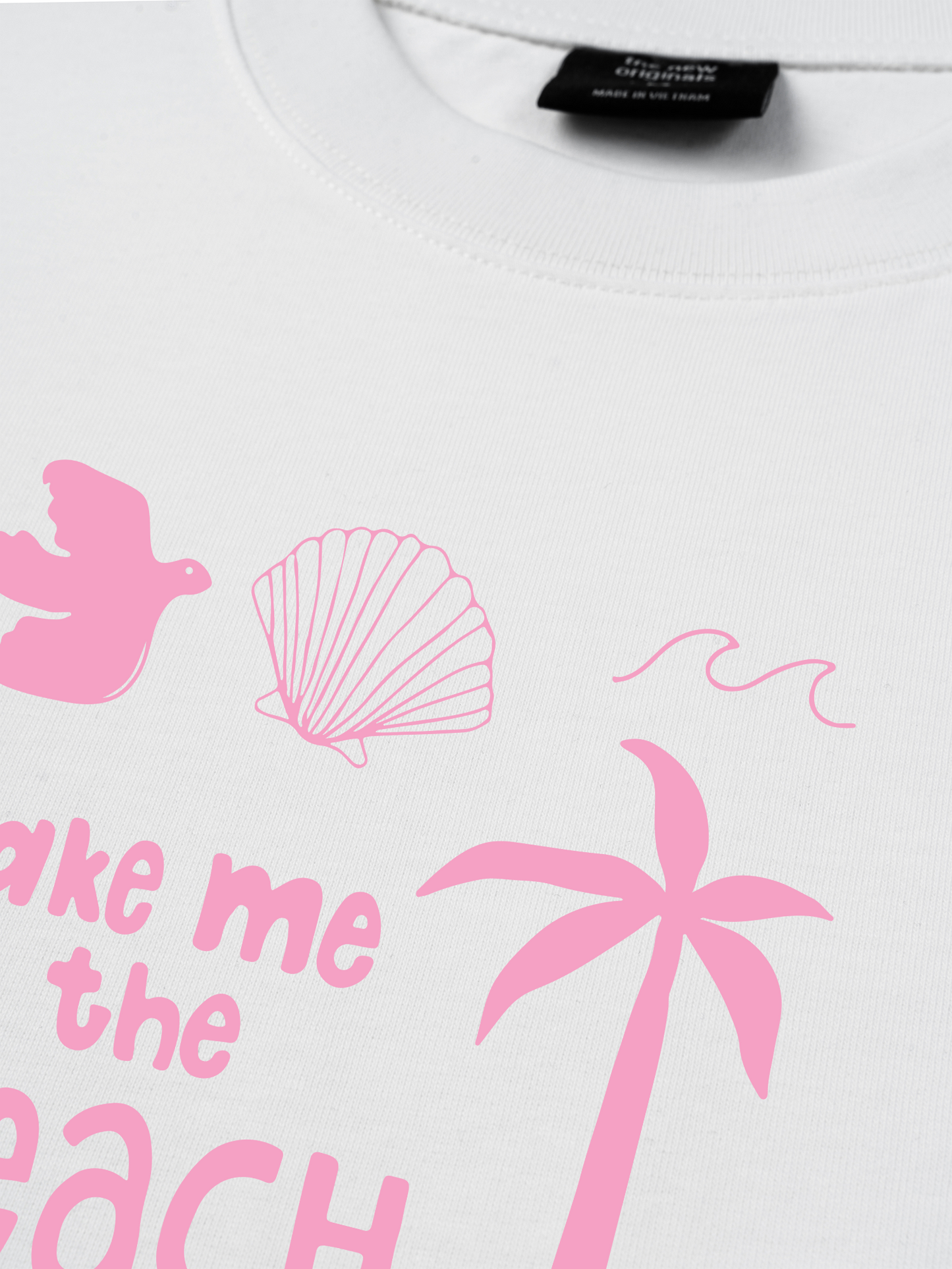 Áo Thun Relaxed Fit Take Me To The Beach Pink