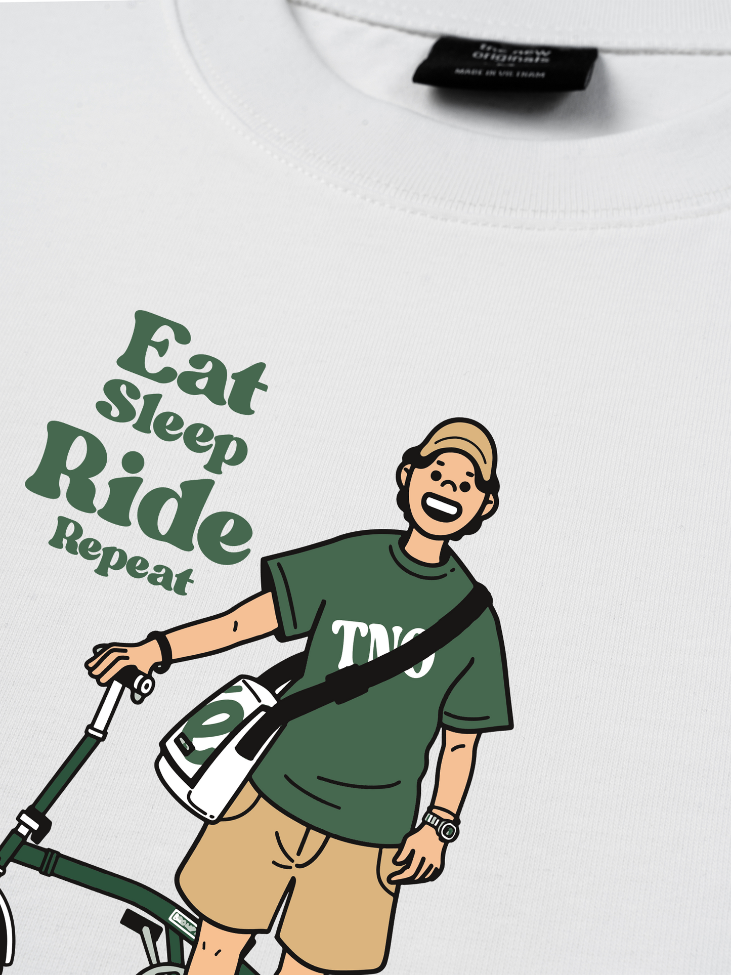 Áo Thun Relaxed Fit Eat Sleep Ride Repeat