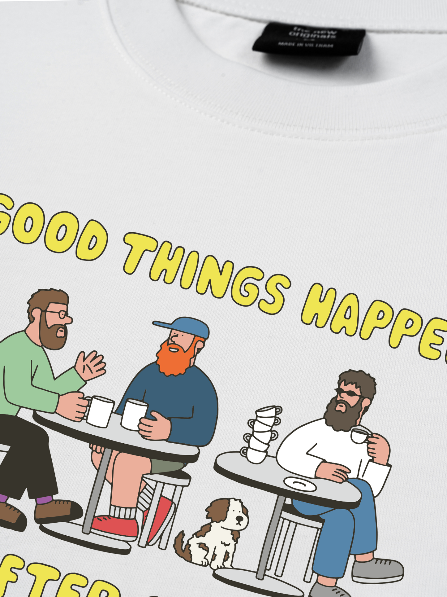 Áo Thun Relaxed Fit Good Things Happen After Coffee