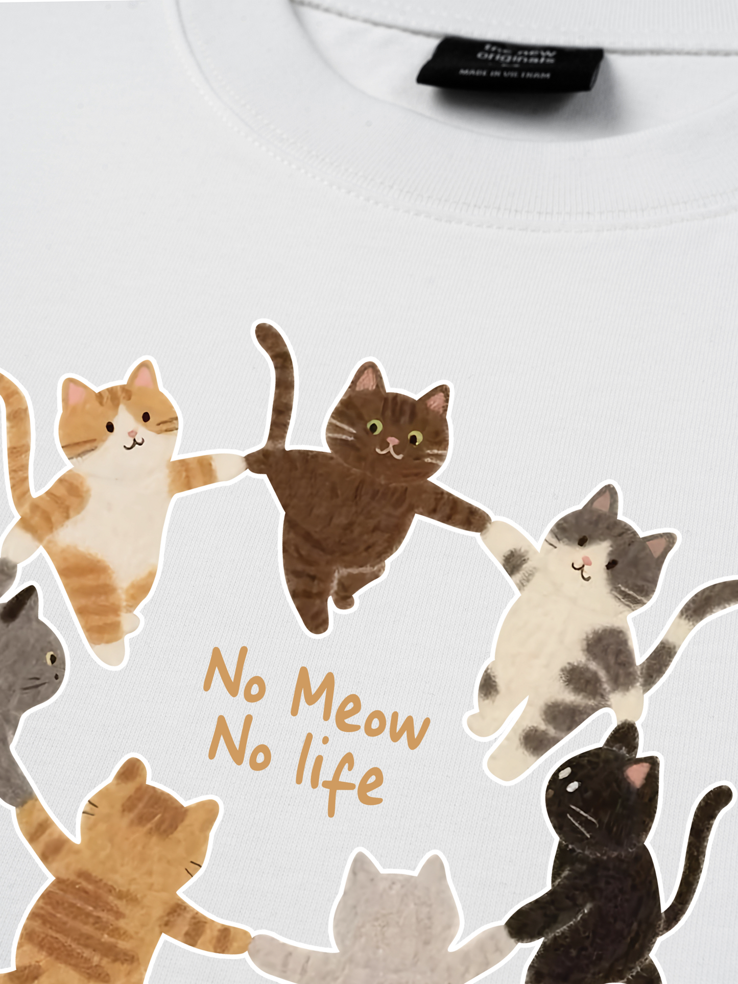 Áo Thun Relaxed Fit No Meow No Life