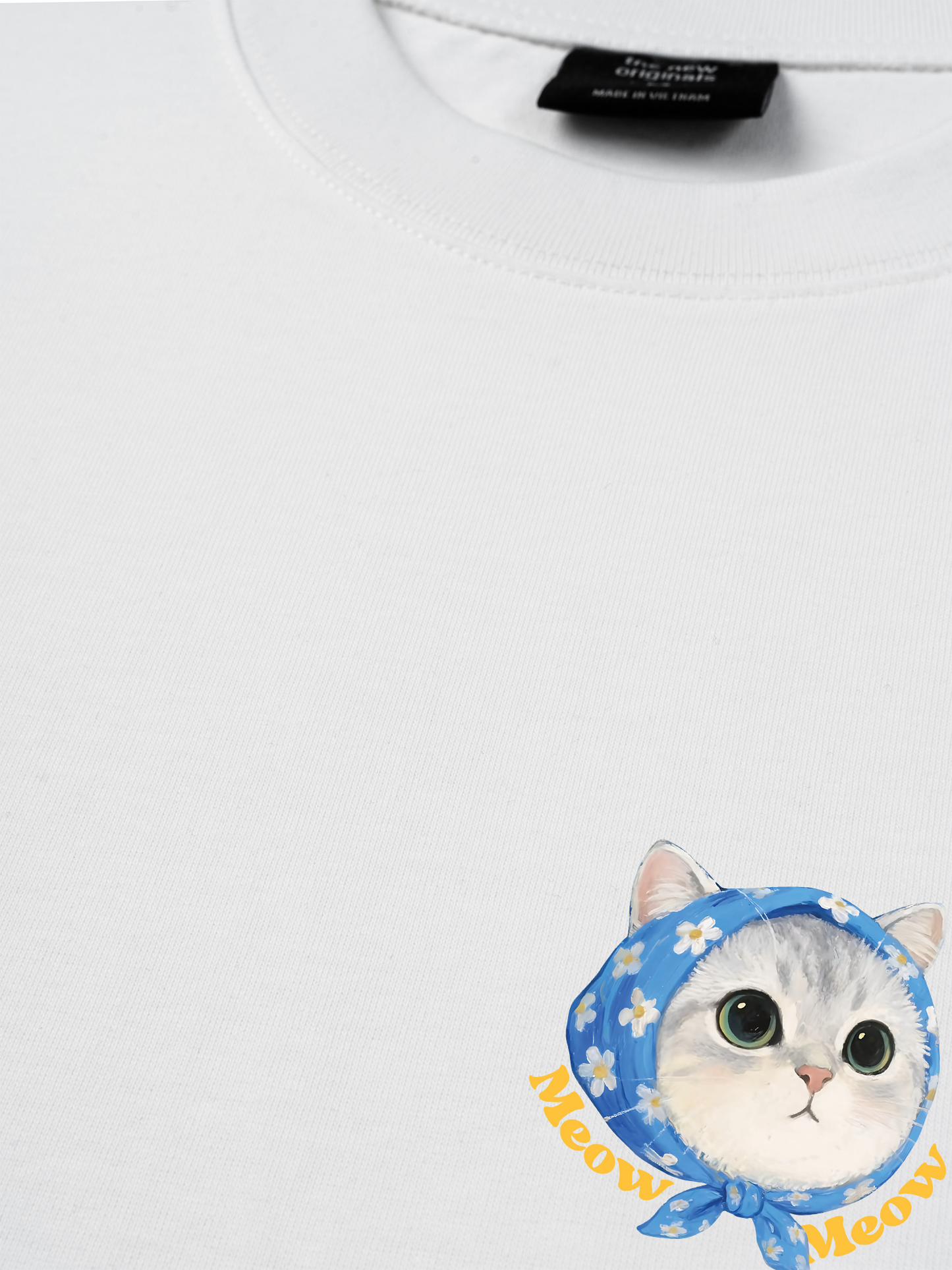 Áo Thun Relaxed Fit Cute Cat