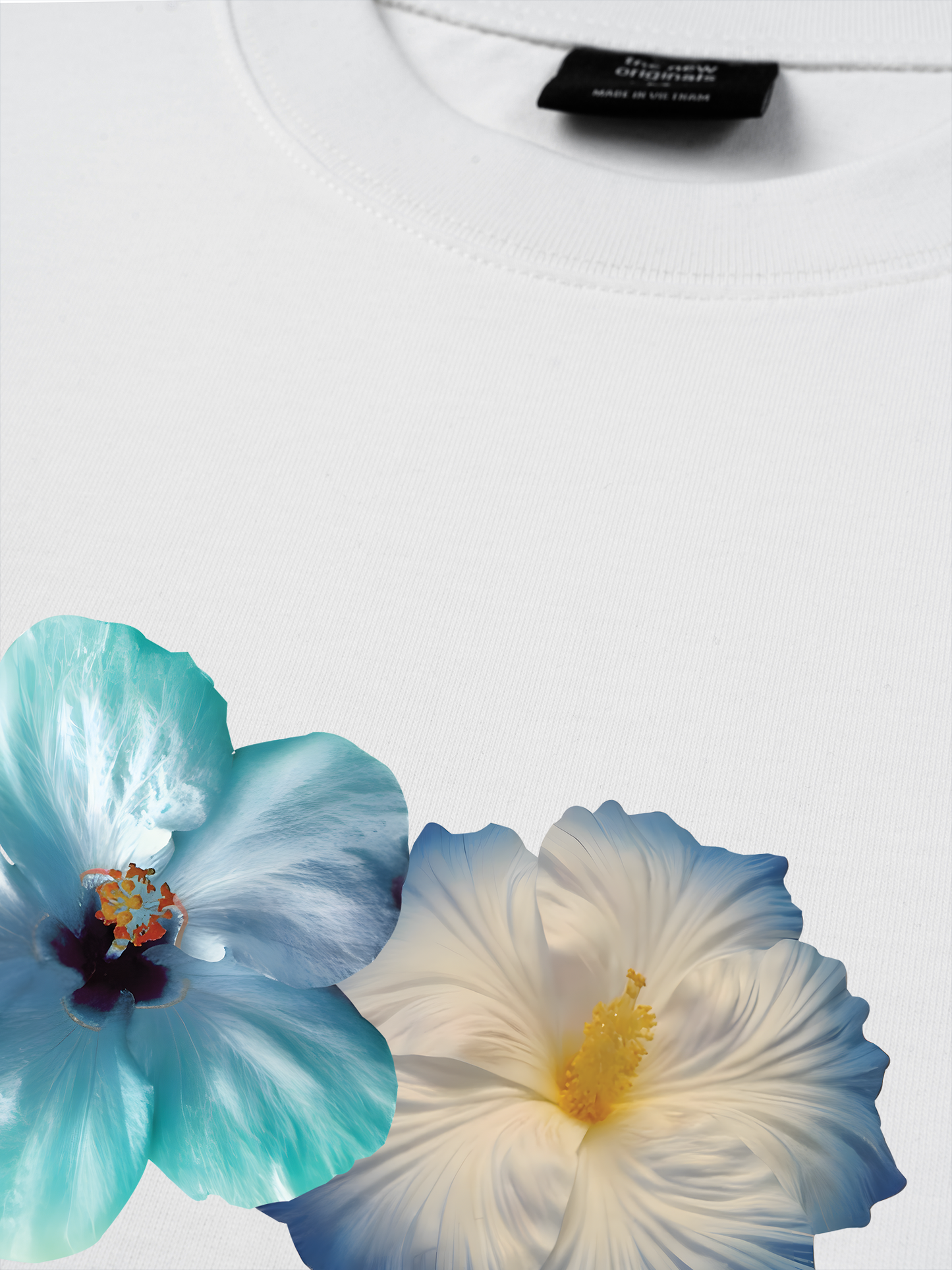Áo Thun Relaxed Fit Summer Vibes Souble Blue Flower