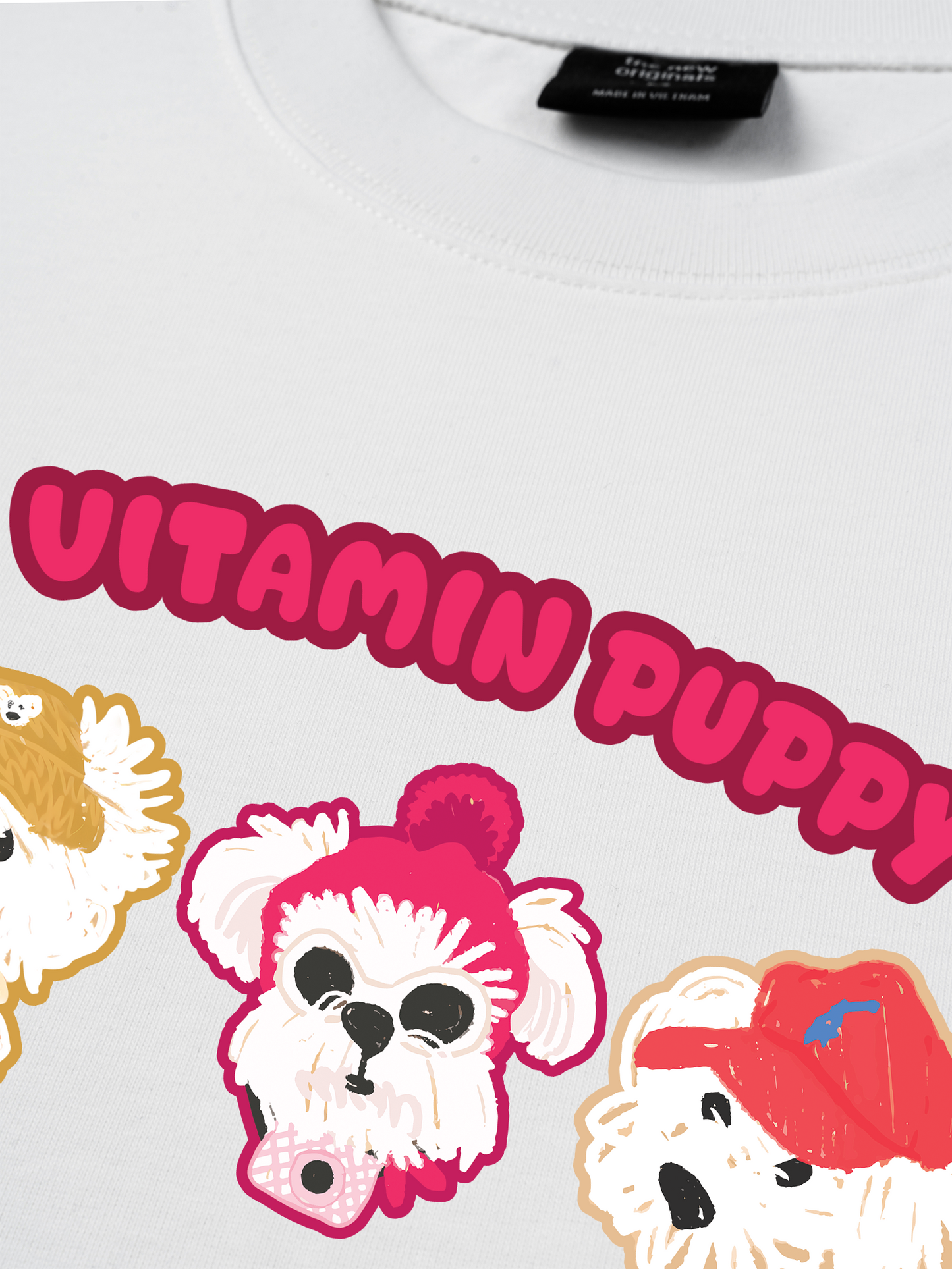 Áo Thun Relaxed Fit Animal Mood Viatmin Puppy