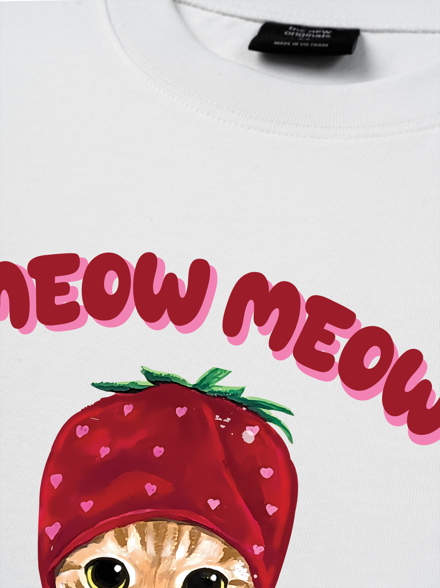 Áo Thun Relaxed Fit Meow Meow Strawberry