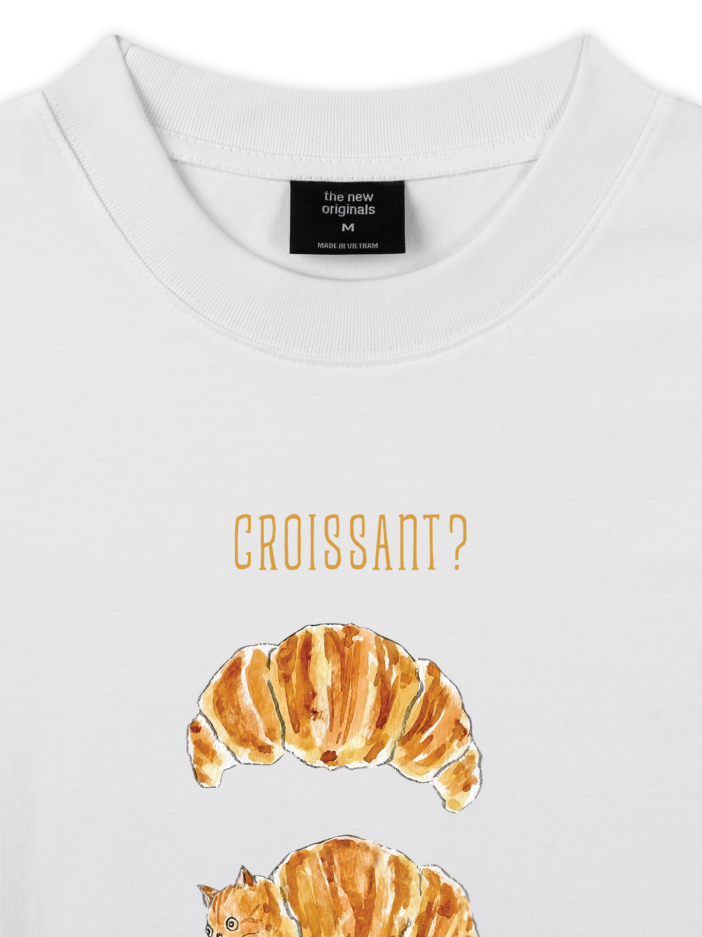 Áo Thun Relaxed Fit Croissant Cat
