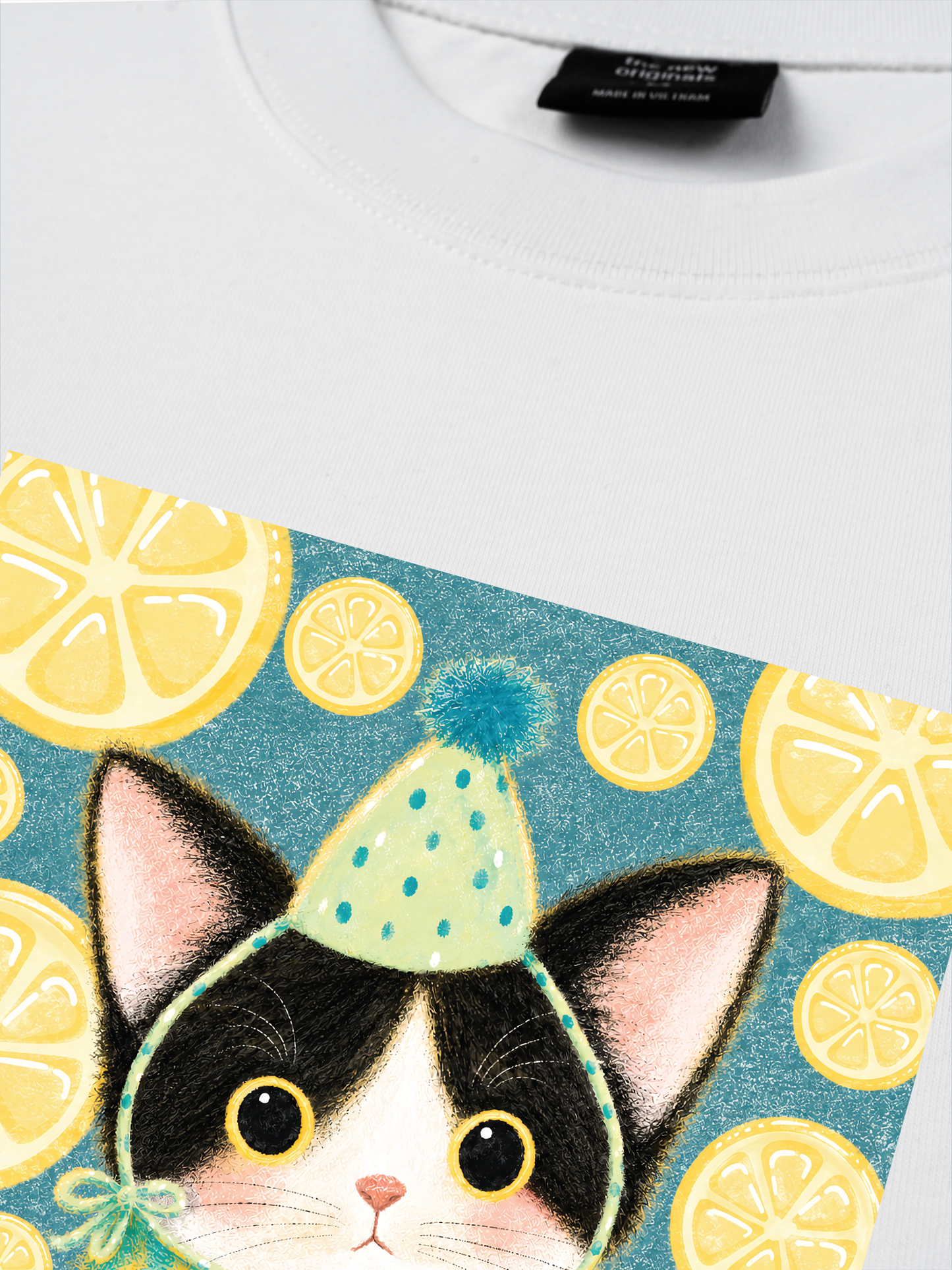 Áo Thun Relaxed Fit Lemon Reverie Meow