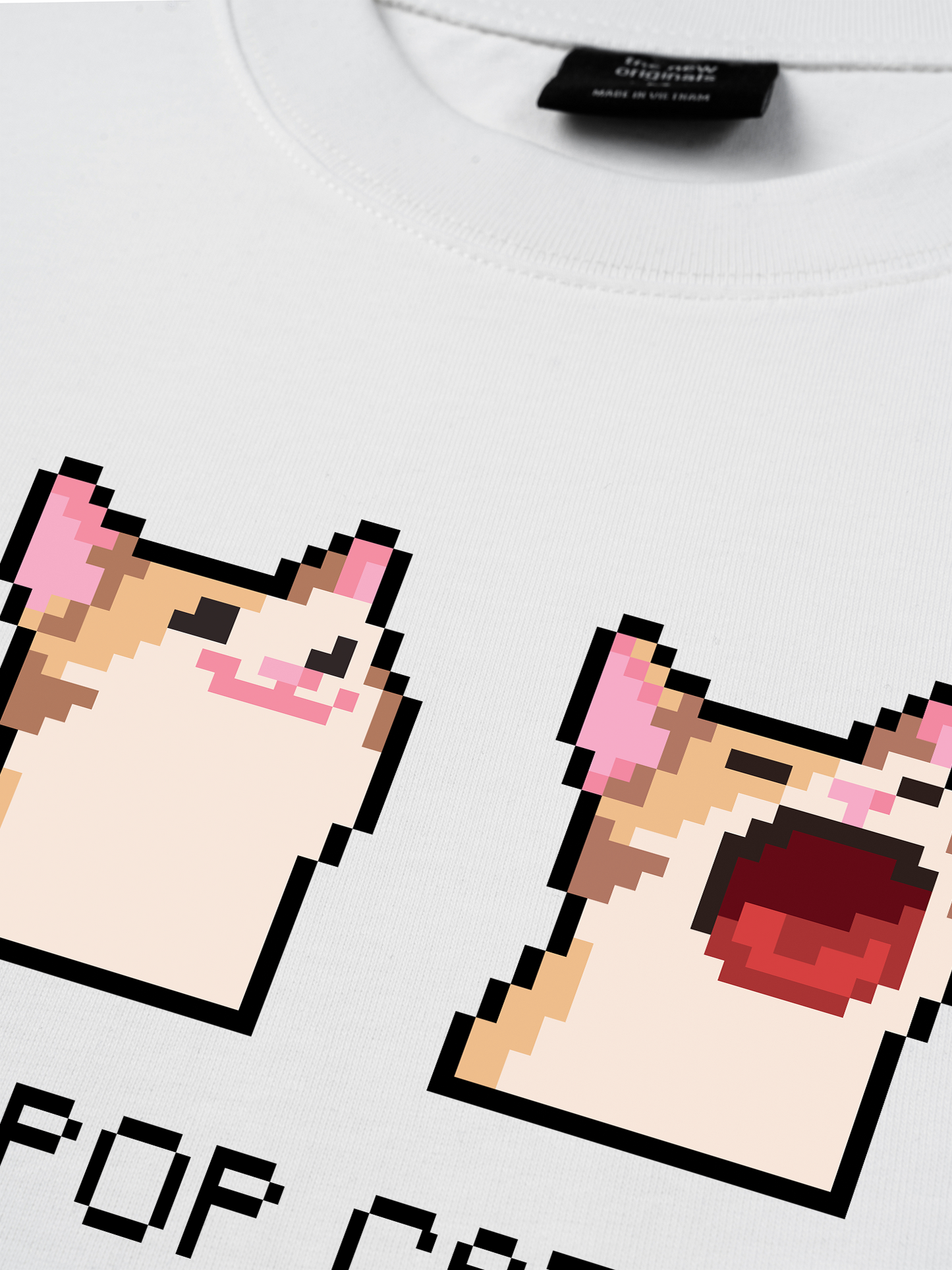 Áo Thun Relaxed Fit Pixel Universe Pop Cat