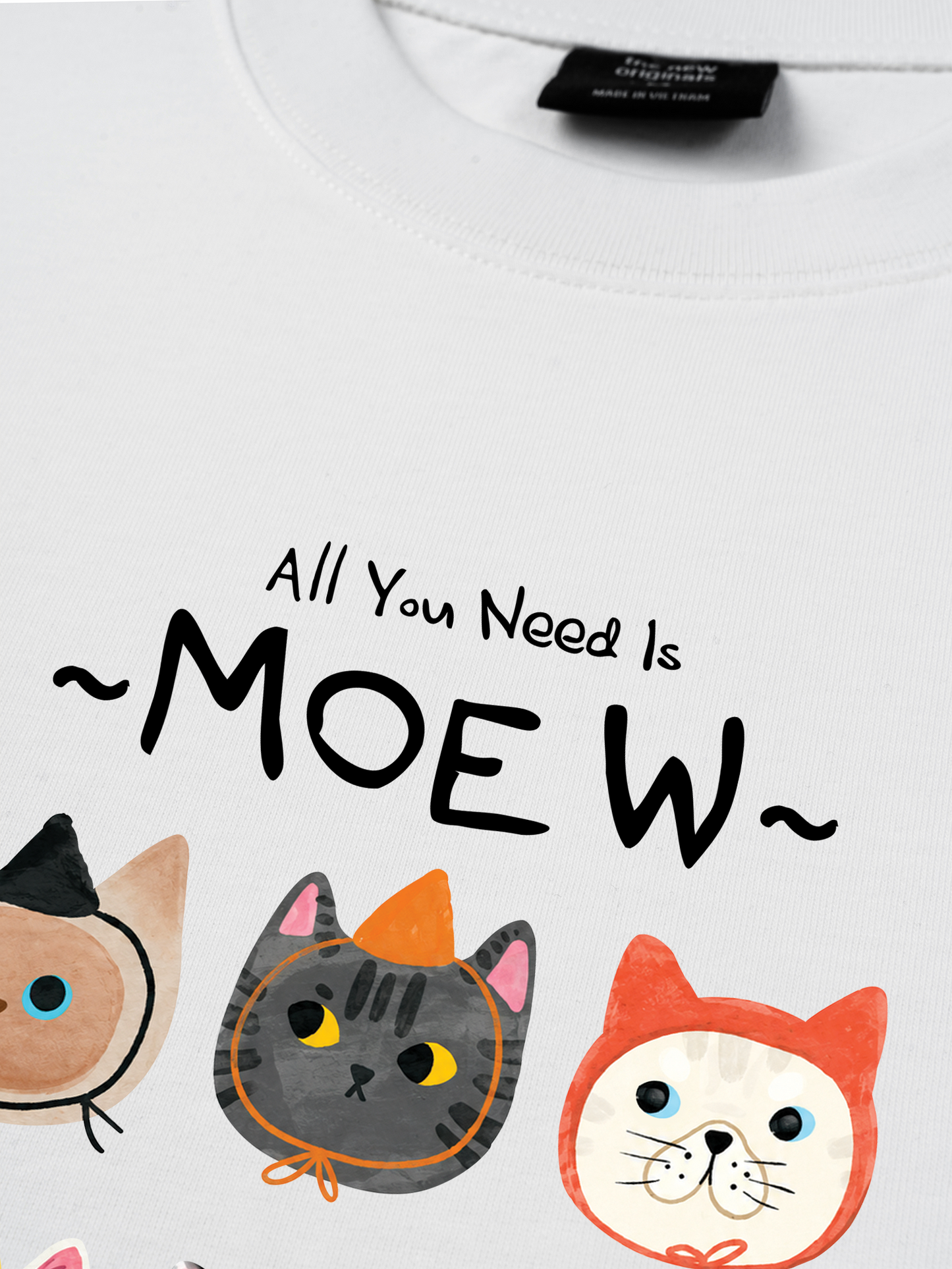 Áo Thun Relaxed Fit All You Need Is Moew