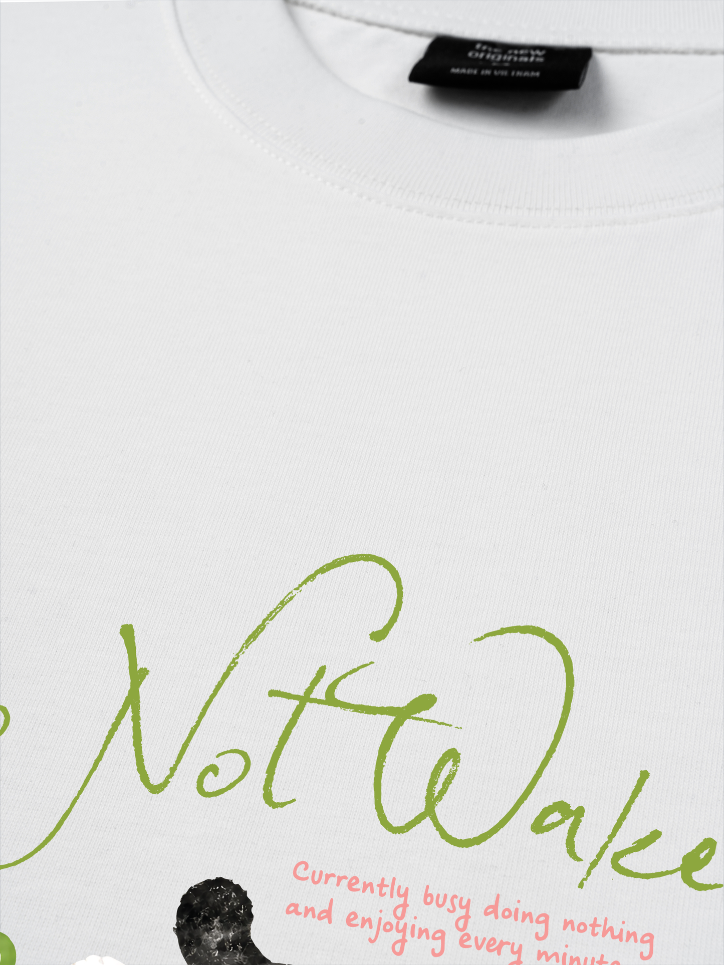 Áo Thun Relaxed Fit Do Not Wake Meow