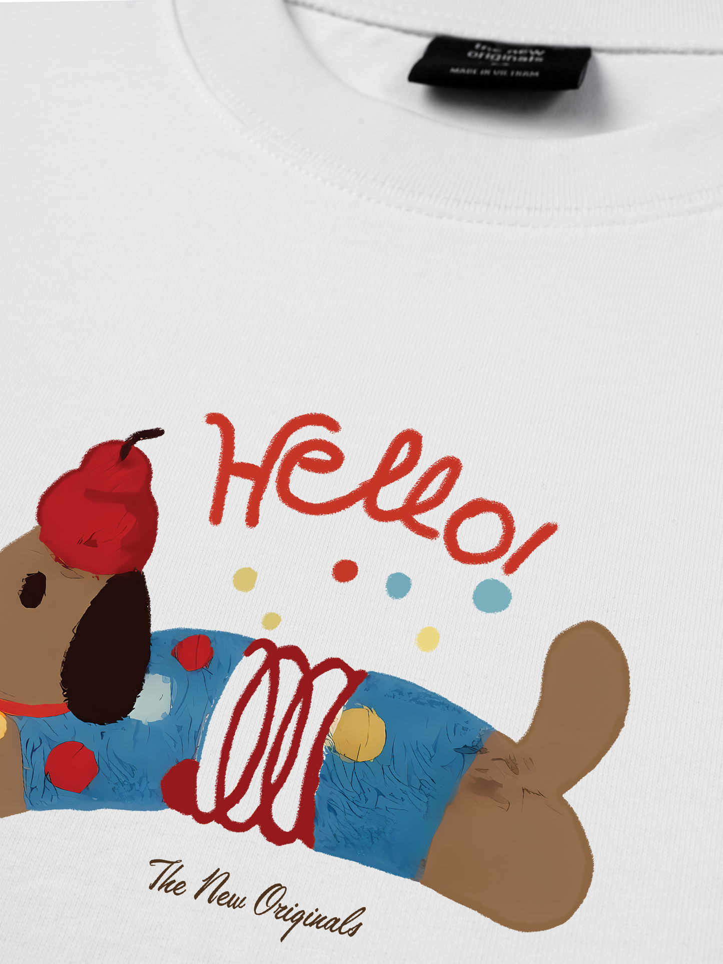 Áo Thun Relaxed Fit Animal Hello Cute Puppy