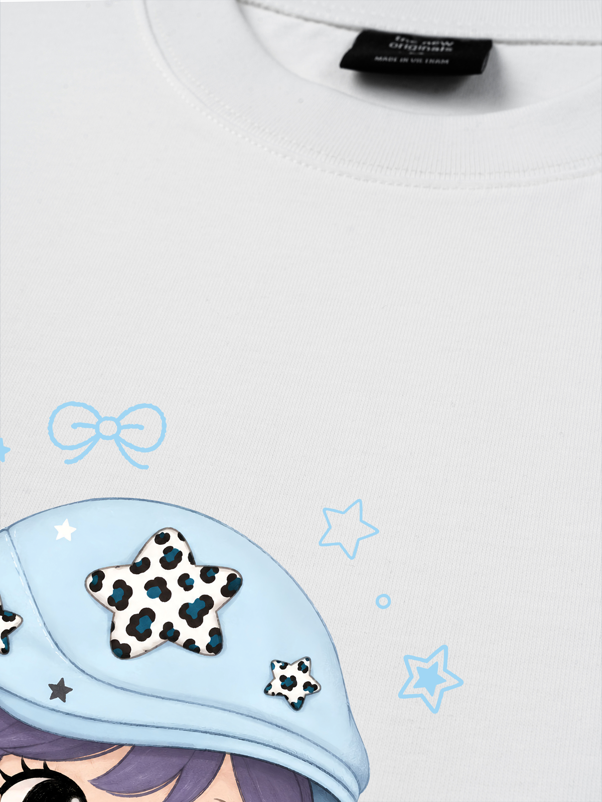Áo Thun Relaxed Fit Beret Hat Girl