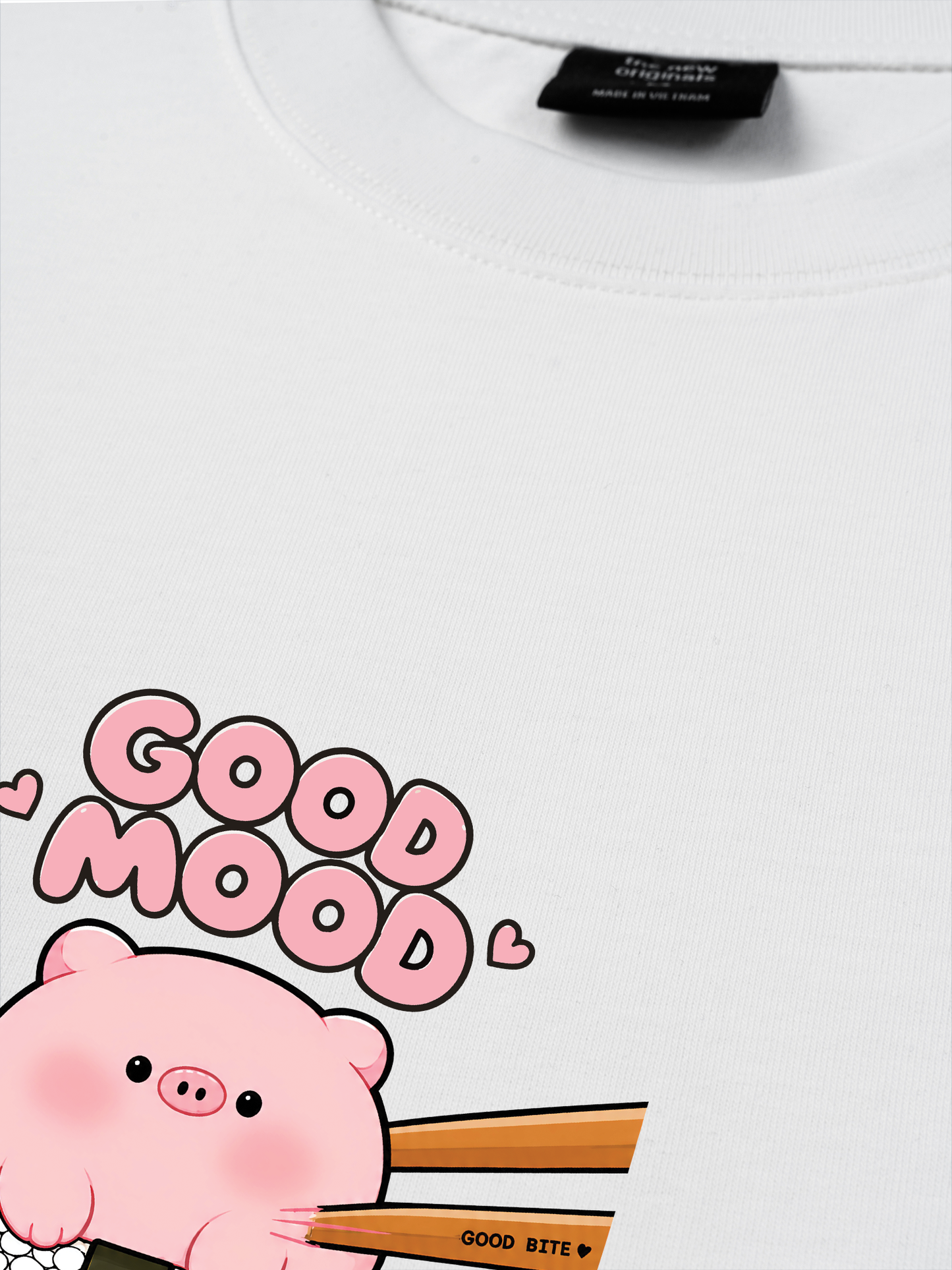 Áo Thun Relaxed Fit Good Mood Sushi Pig