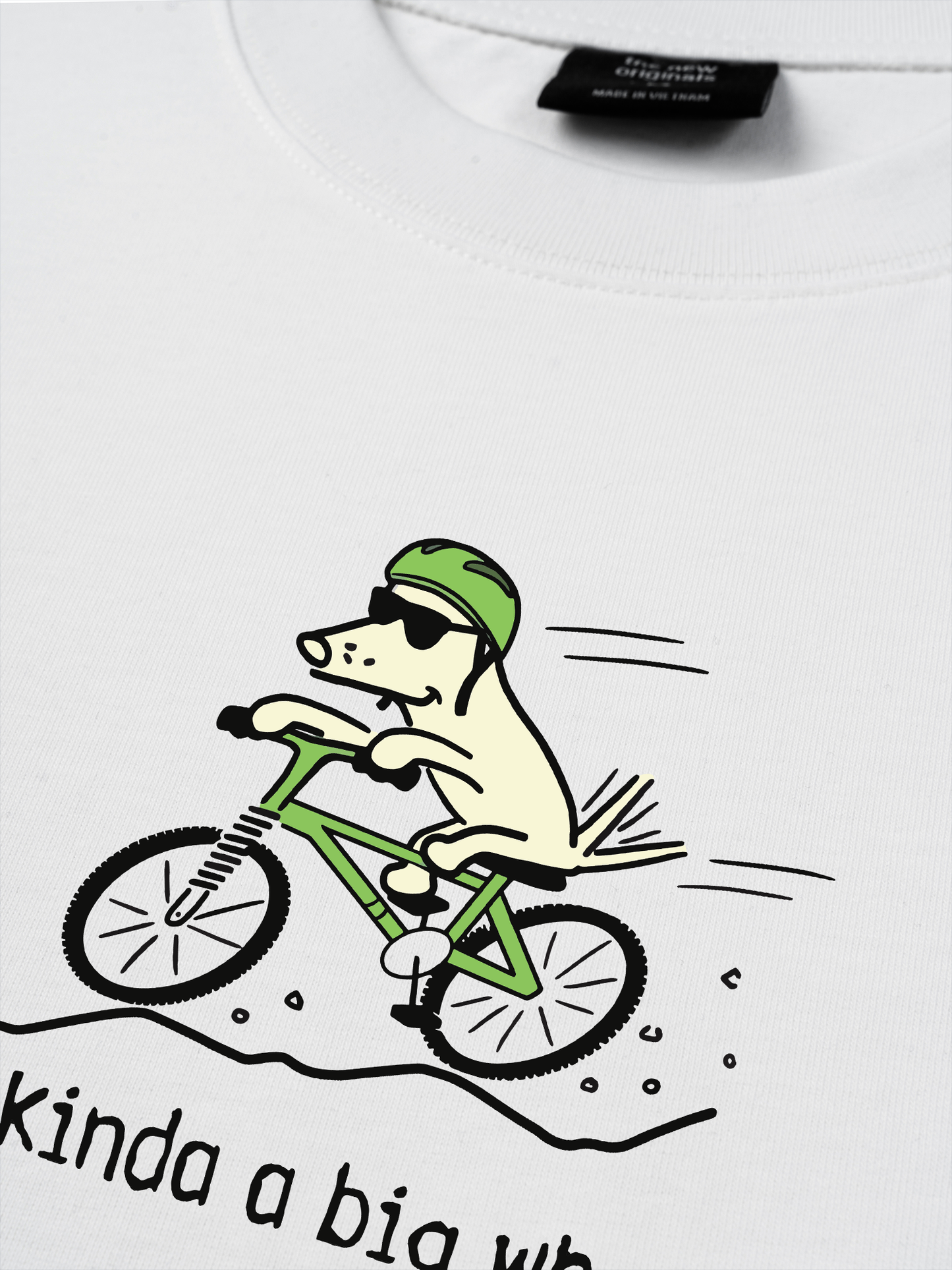 Áo Thun Relaxed Fit Go Outside I'm Kinda A Big Wheel