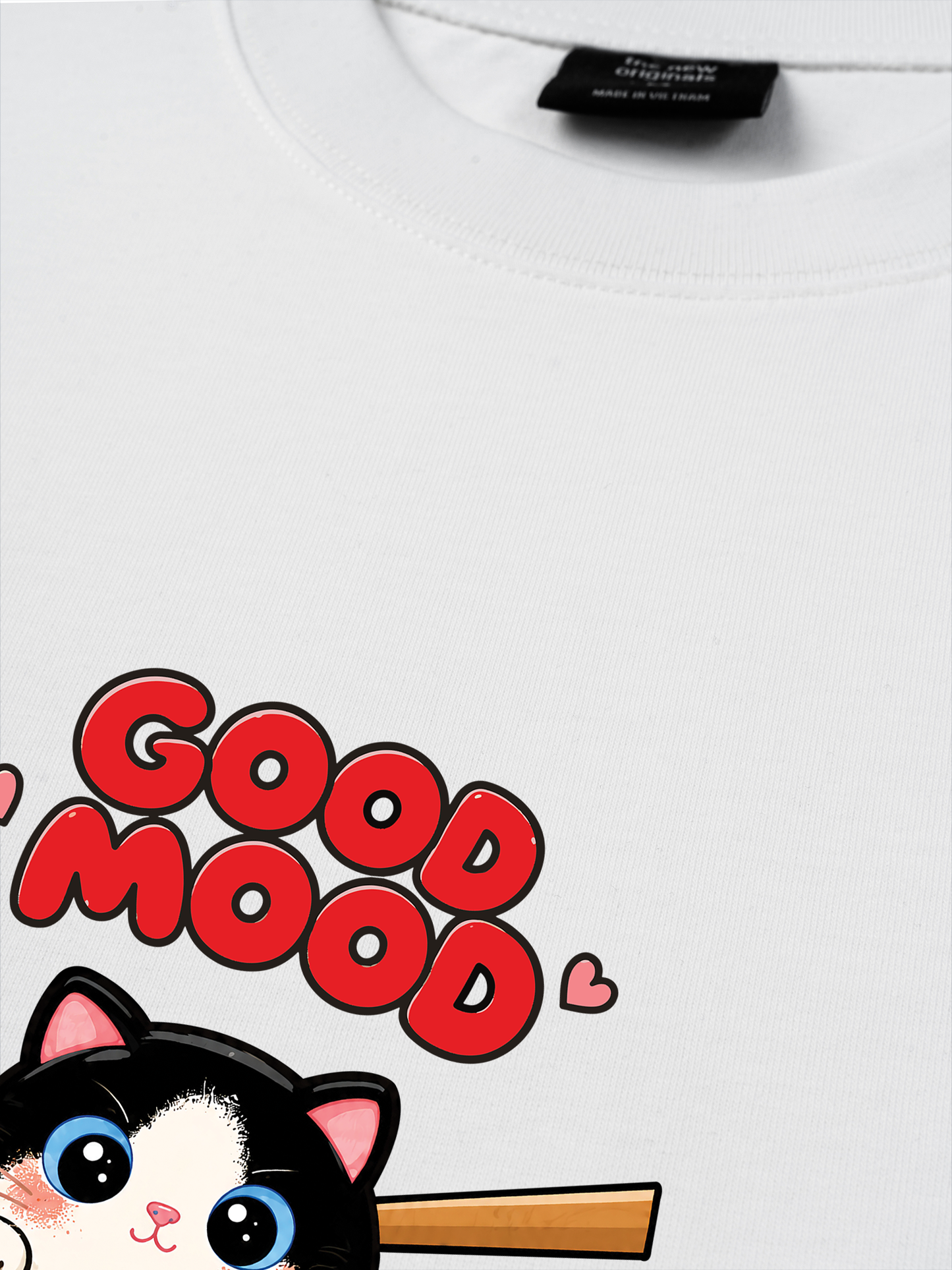 Áo Thun Relaxed Fit Good Mood Sushi Cat