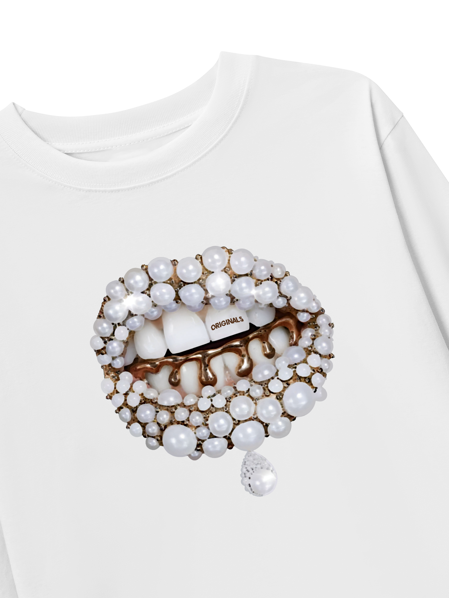 Áo Thun Dài Tay Art Pearl Lip Black