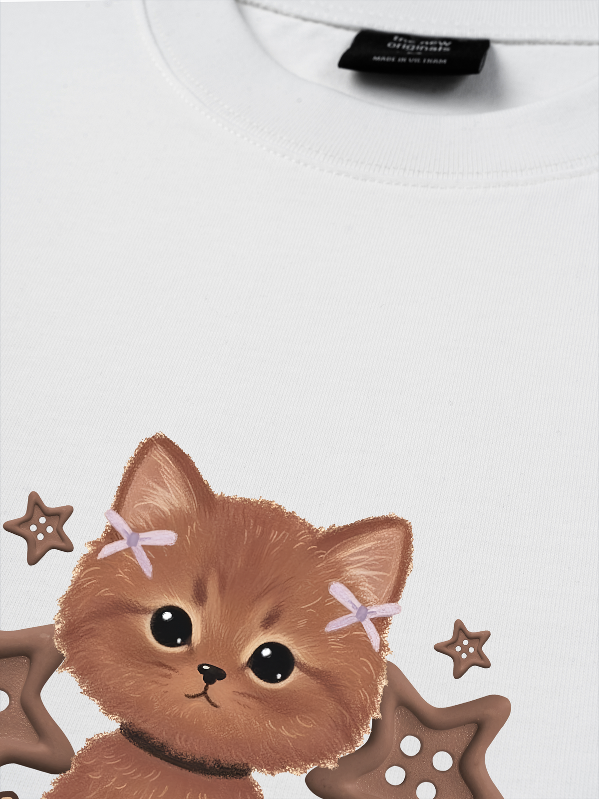 Áo Thun Relaxed Fit Brown Cat
