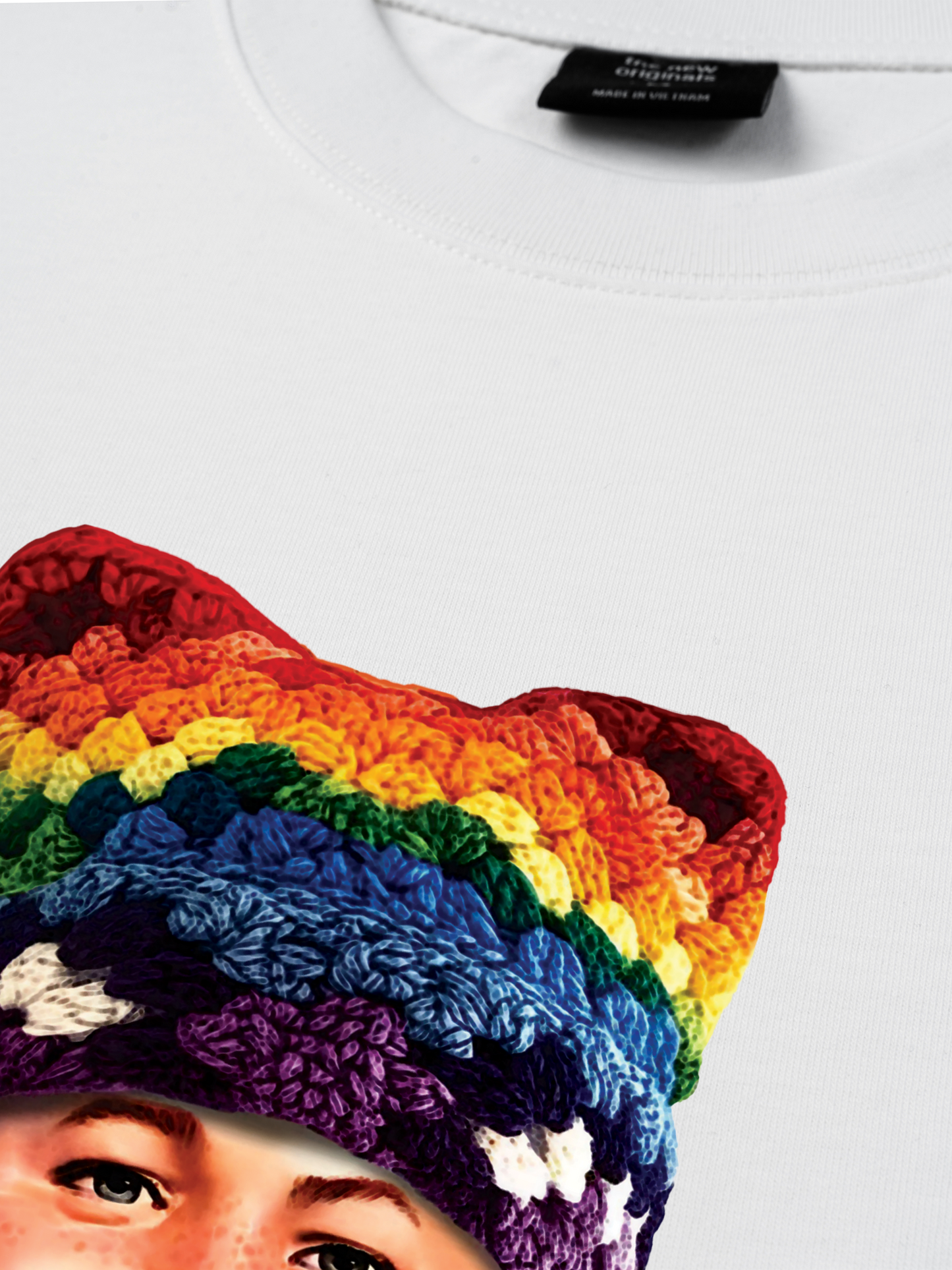 Áo Thun Relaxed Fit Bad Boy & Rainbow Crochet Hat