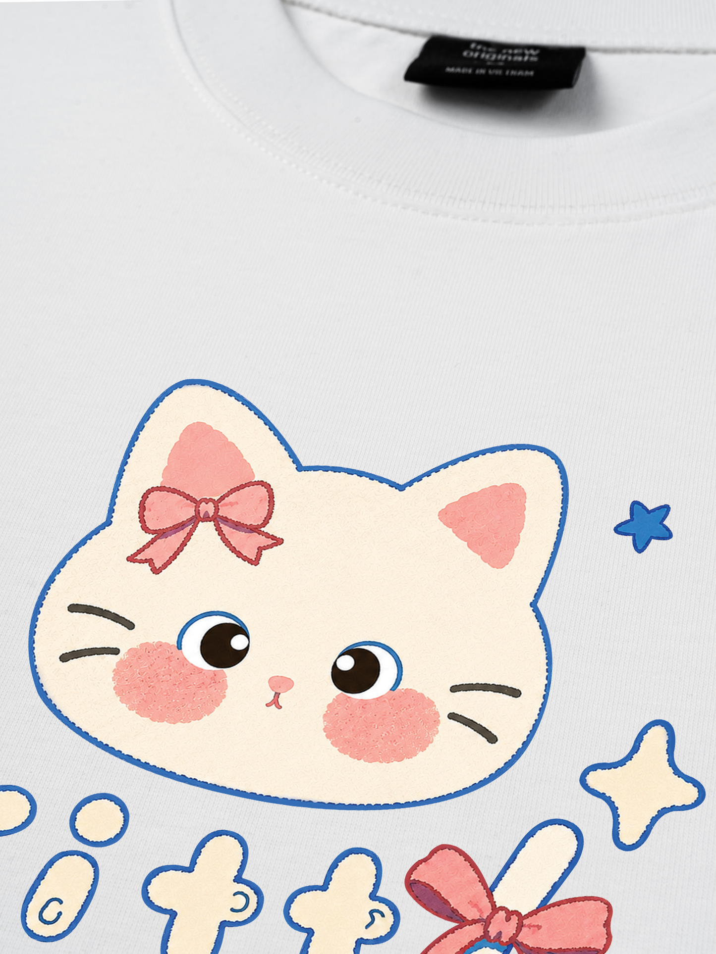 Áo Thun Relaxed Fit Blue Kitty