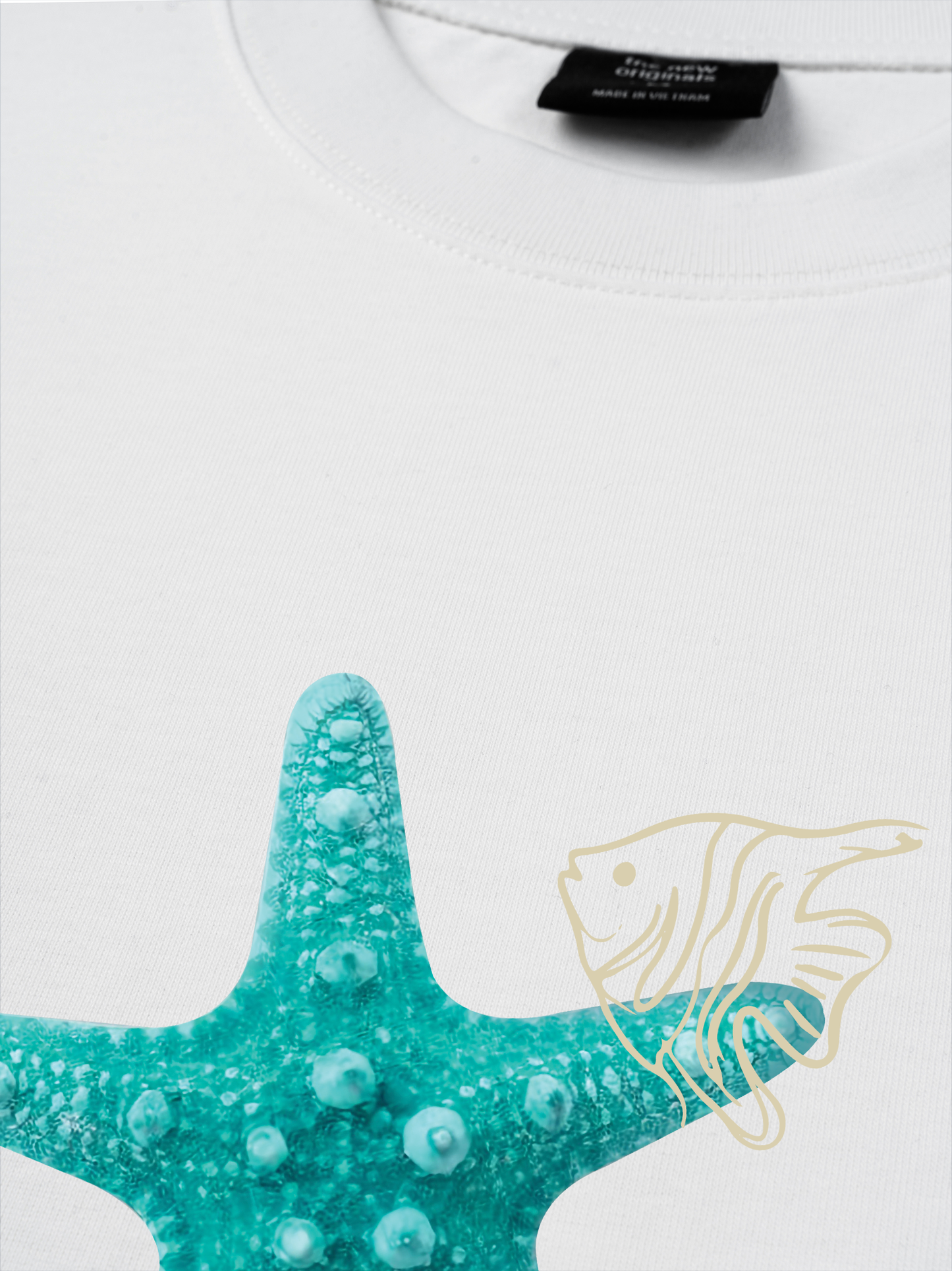 Áo Thun Relaxed Fit  Blue Tiffany Starfish