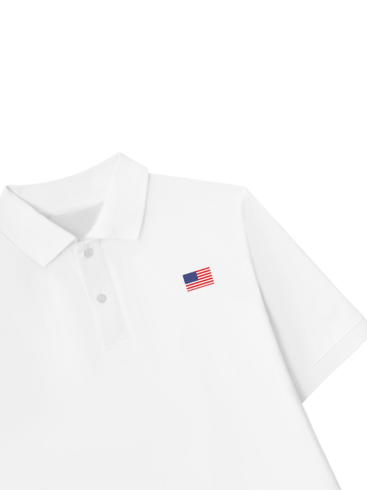 Áo Polo Relaxed Fit USA Flag