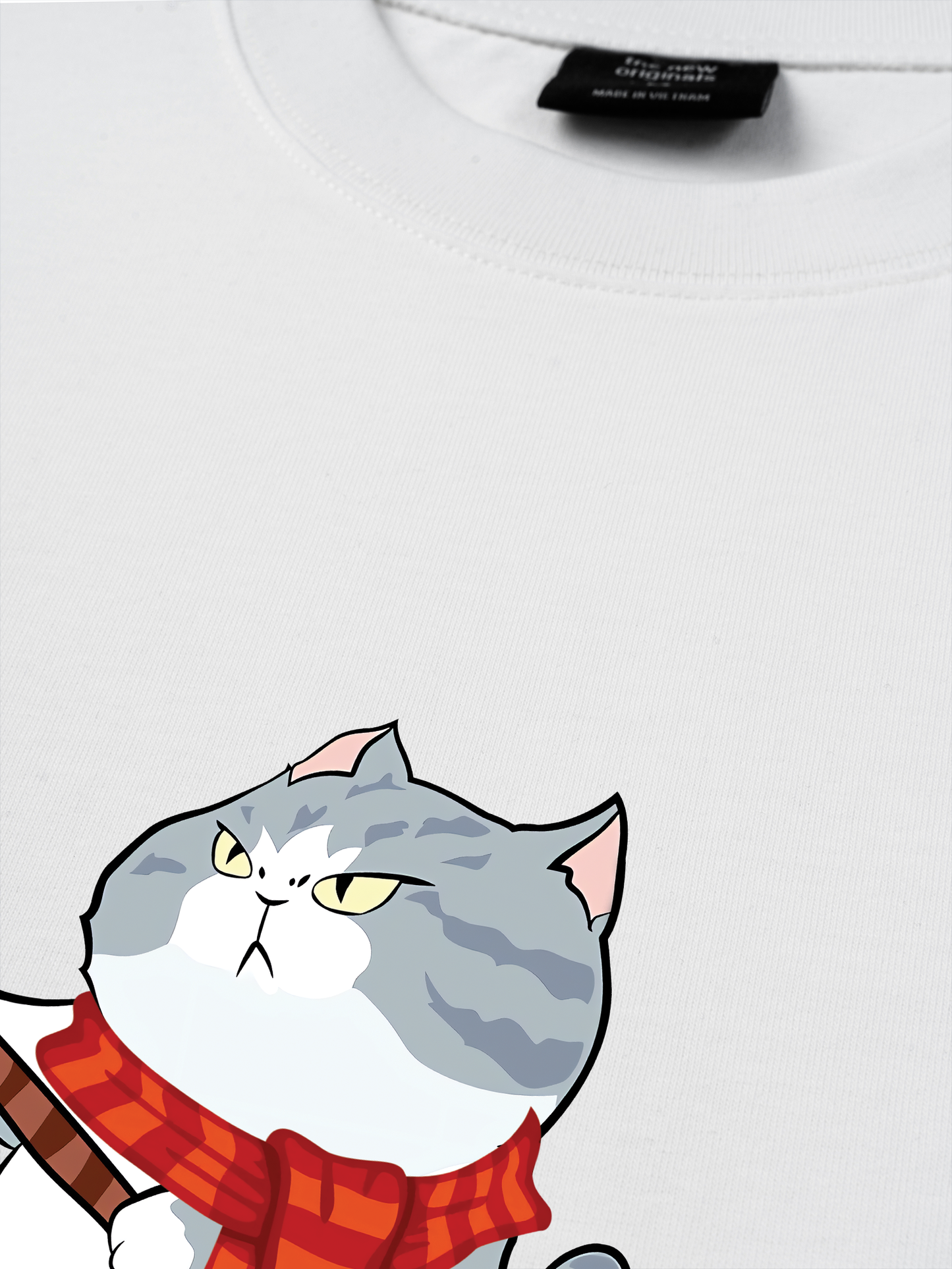 Áo Thun Relaxed Fit Funny Couple Cat