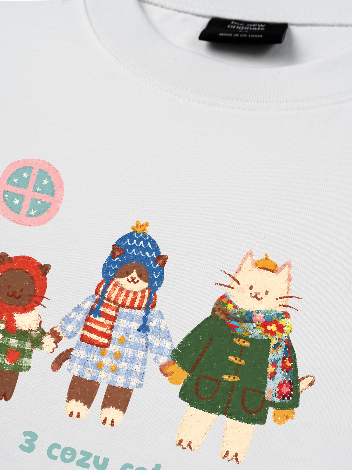 Áo Thun Relaxed Fit 3 Cozy Cats