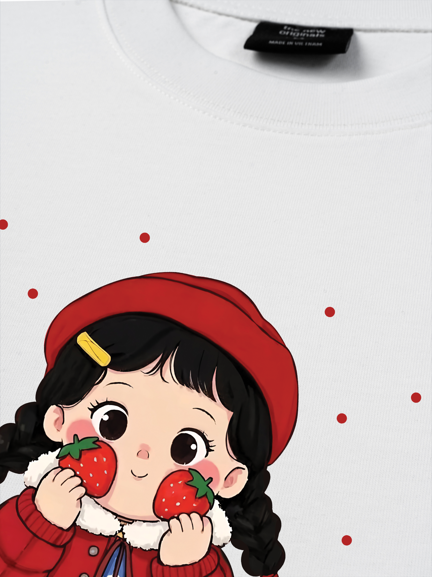 Áo Thun Relaxed Fit Dolly Girl Cute Strawberry Girl
