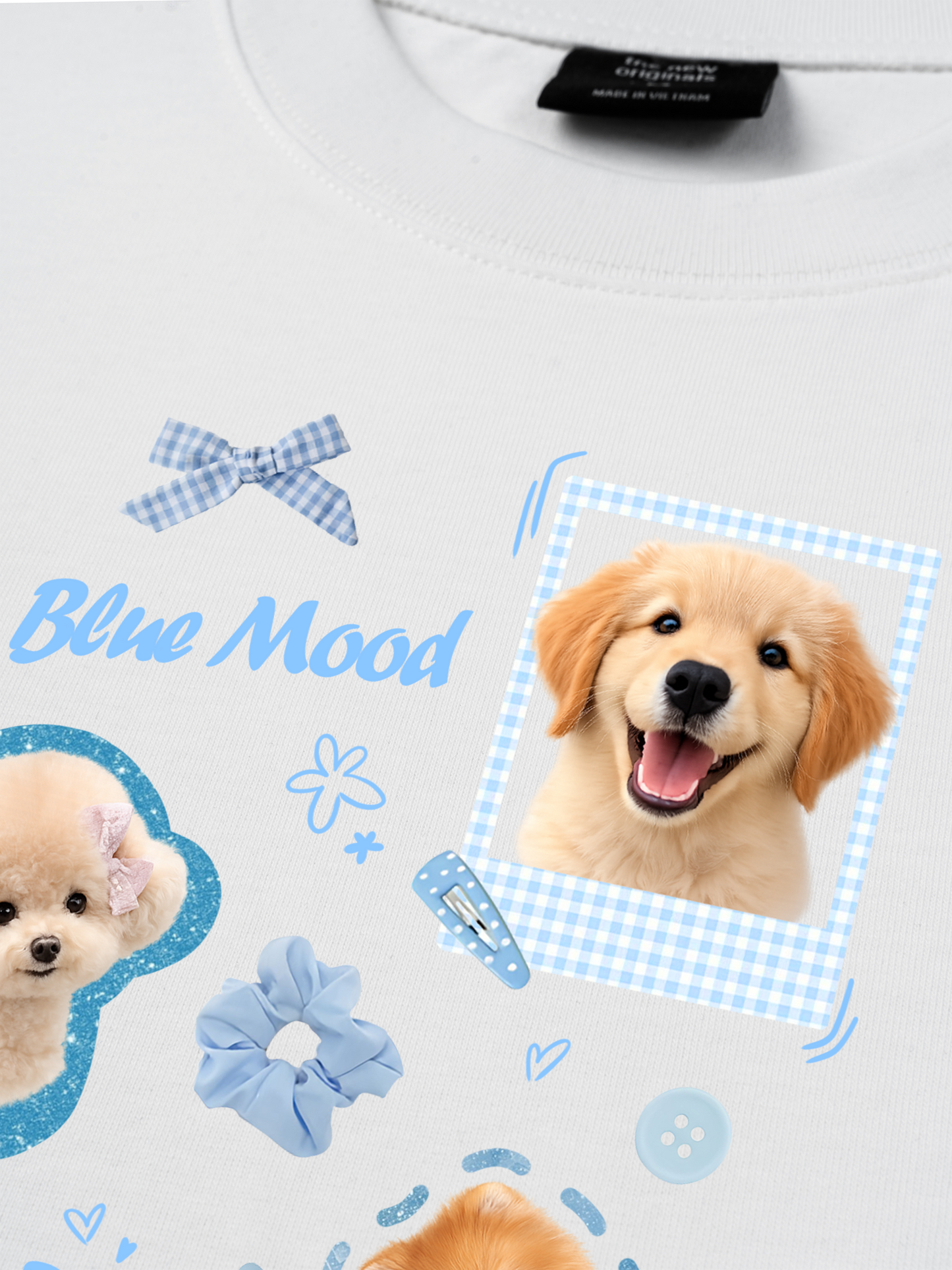 Áo Thun Relaxed Fit Daily Cuties Blue Mood Good Pup