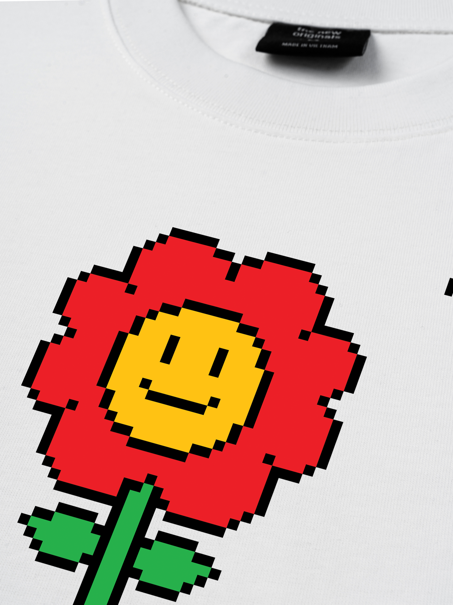 Áo Thun Relaxed Fit Pixel Universe Flower