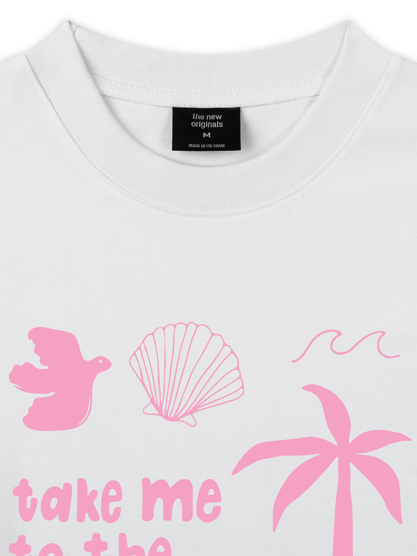 Áo Thun Relaxed Fit Take Me To The Beach Pink