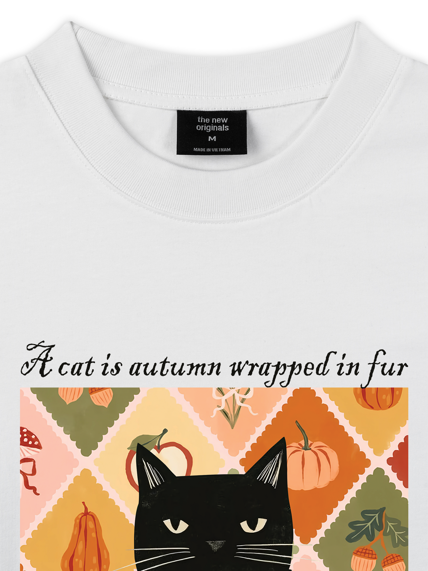 Áo Thun Relaxed Fit Autumn Vibes A Cat