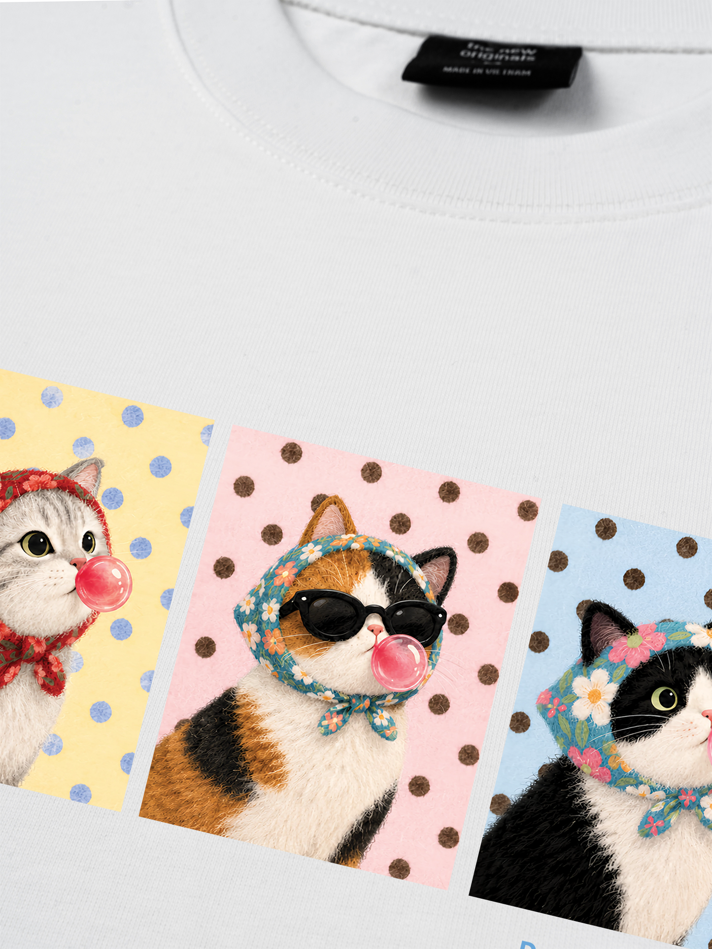 Áo Thun Relaxed Fit Dotty Kitty