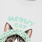 Áo Thun Relaxed Fit Meowy Cat Blue Tiffany Dots