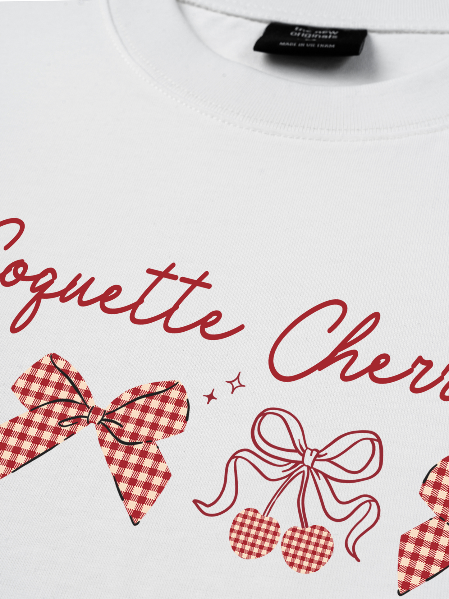 Áo Thun Relaxed Fit Daily Cuties Coquette Cherries