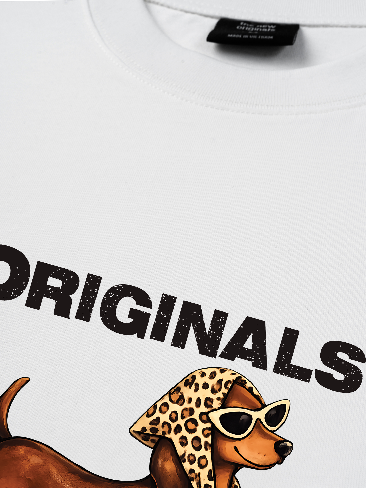 Áo Thun Relaxed Fit  Retro Leopard Dashund
