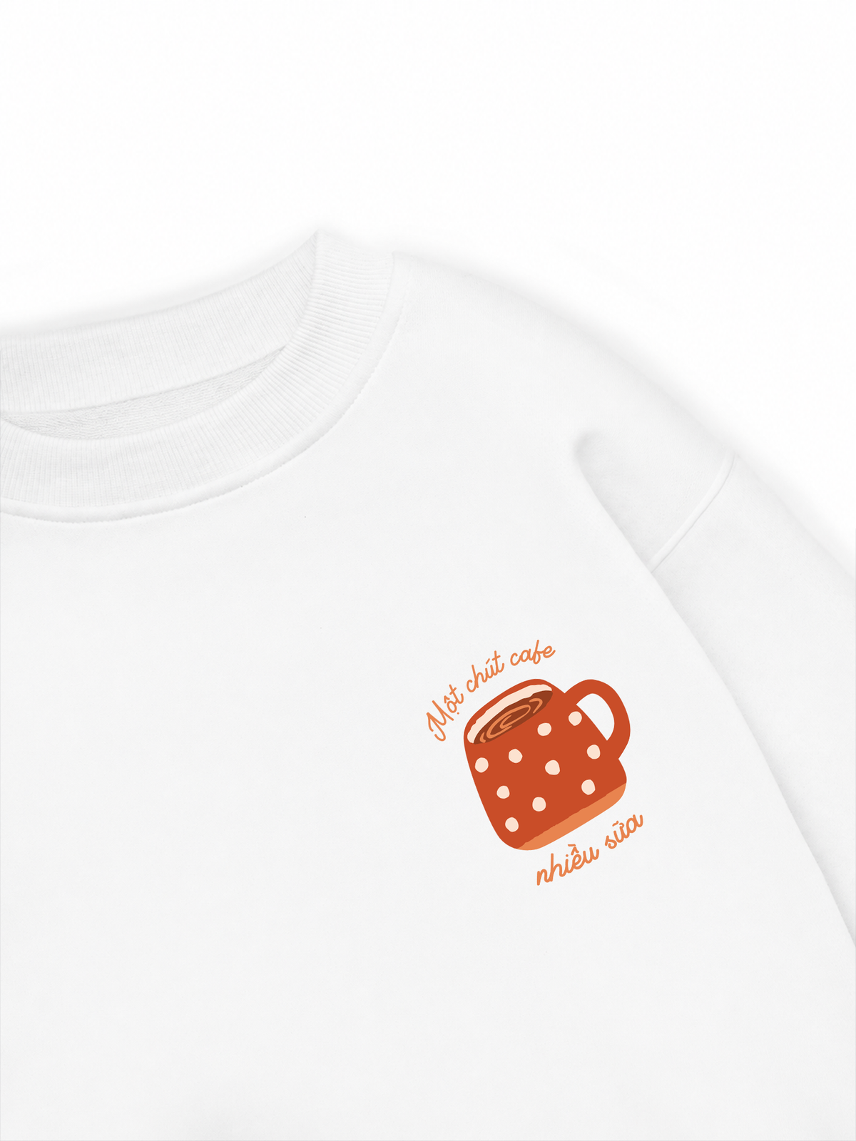 Áo Sweater Nỉ Hai Da Một Chút Cafe Nhiều Sữa
