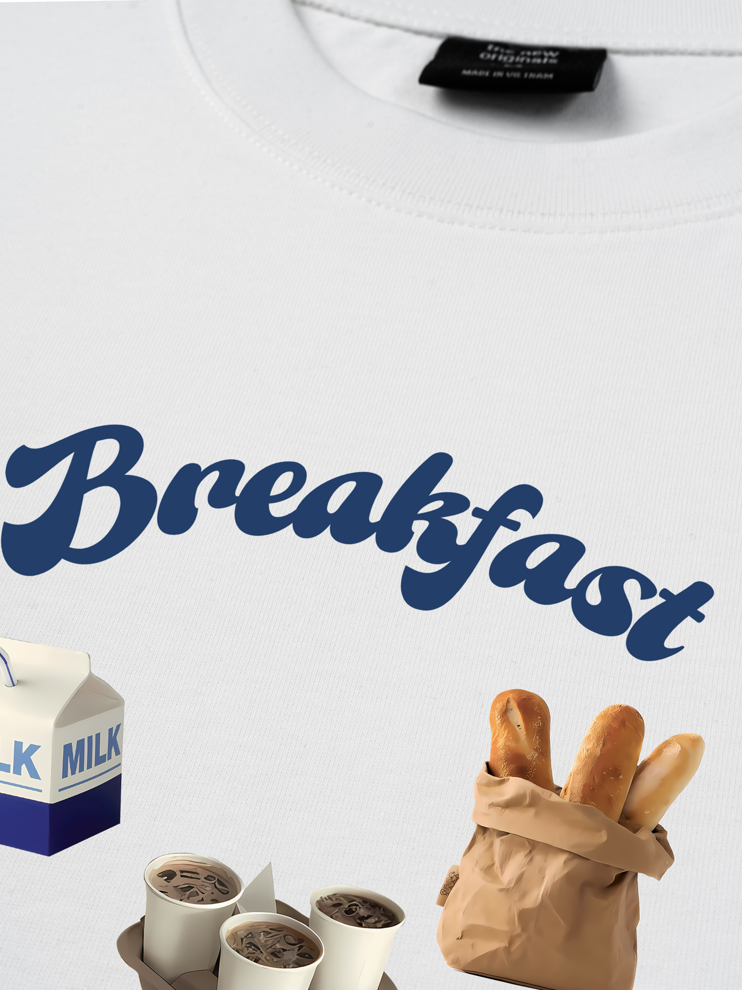 Áo Thun Relaxed Fit Sweet Pastry Milk And Bread