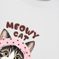 Áo Thun Relaxed Fit Meowy Cat Pink Polka
