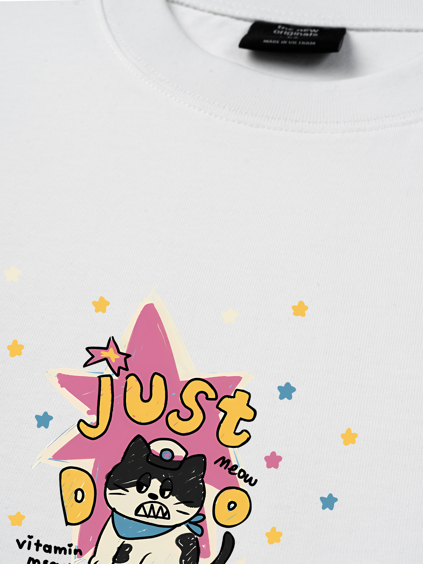 Áo Thun Relaxed Fit Cute Just Meow