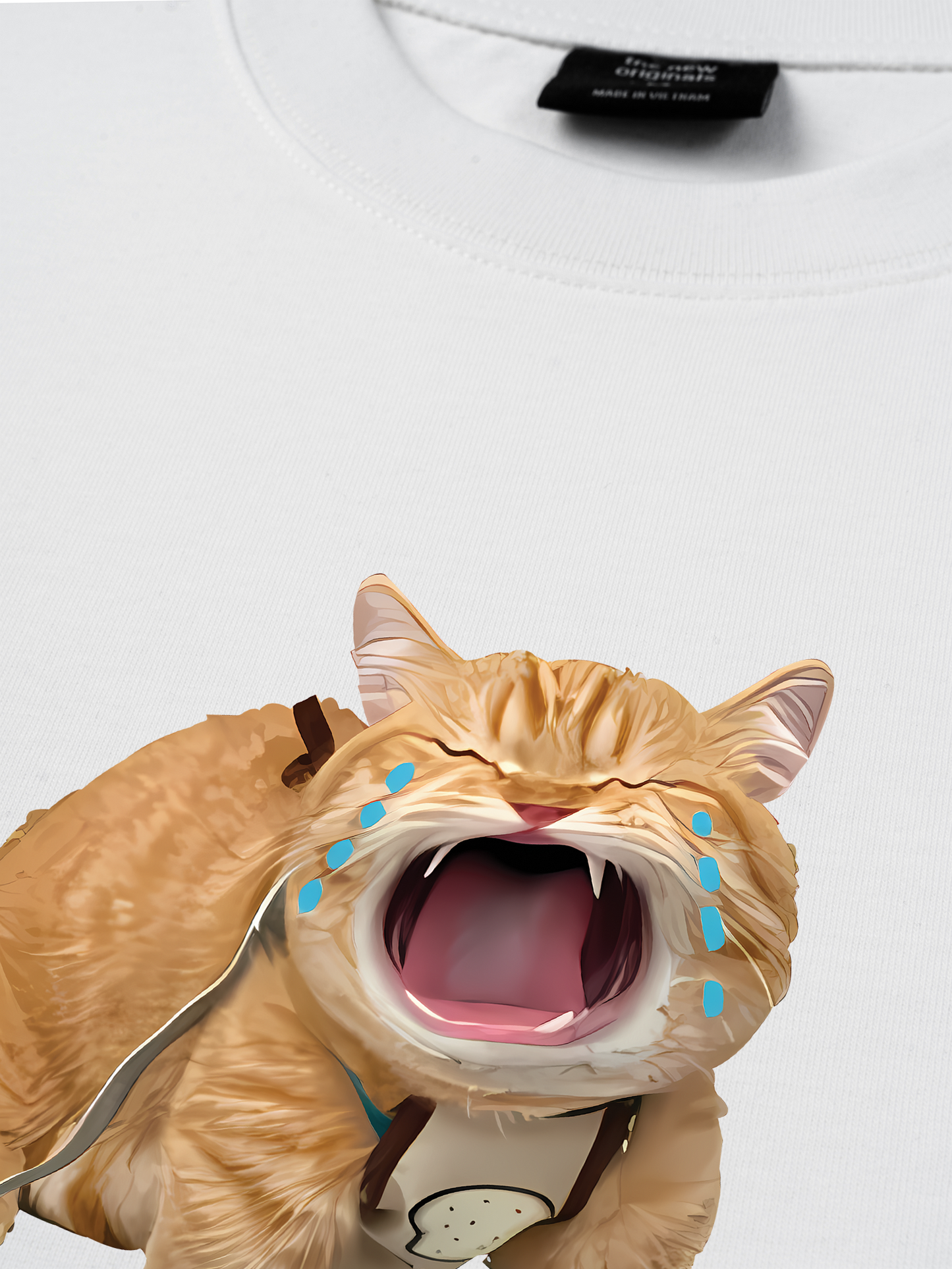 Áo Thun Relaxed Fit Animal Mood Funny Meow