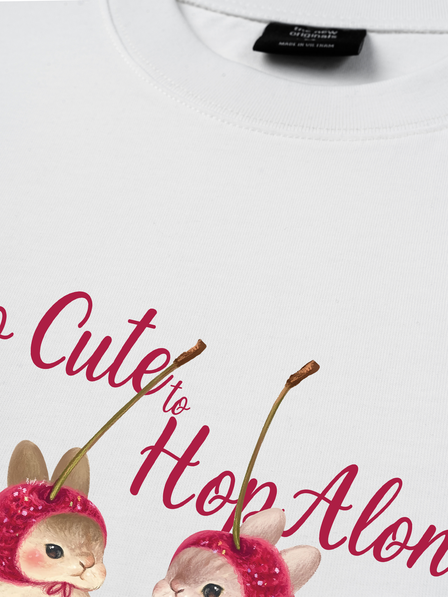 Áo Thun Relaxed Fit Animal Mood Too Cute to Hop Alone