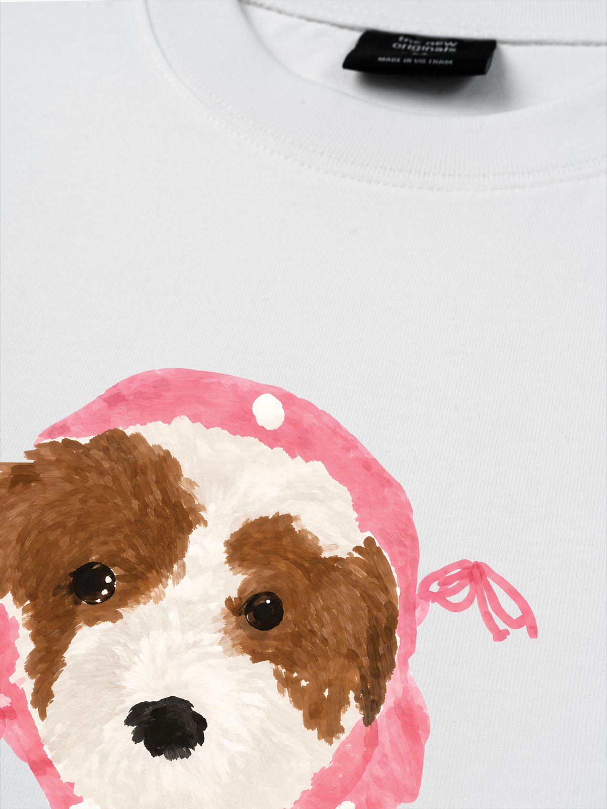 Áo Thun Relaxed Fit Pink Dots Puppy