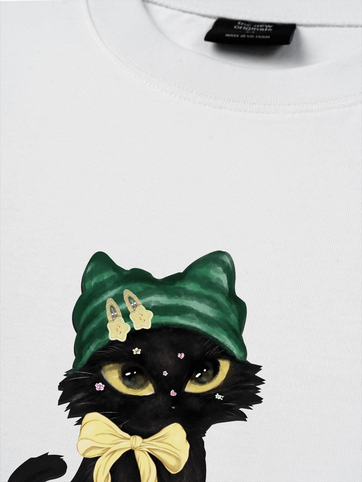Áo Thun Relaxed Fit Black Cat Girl